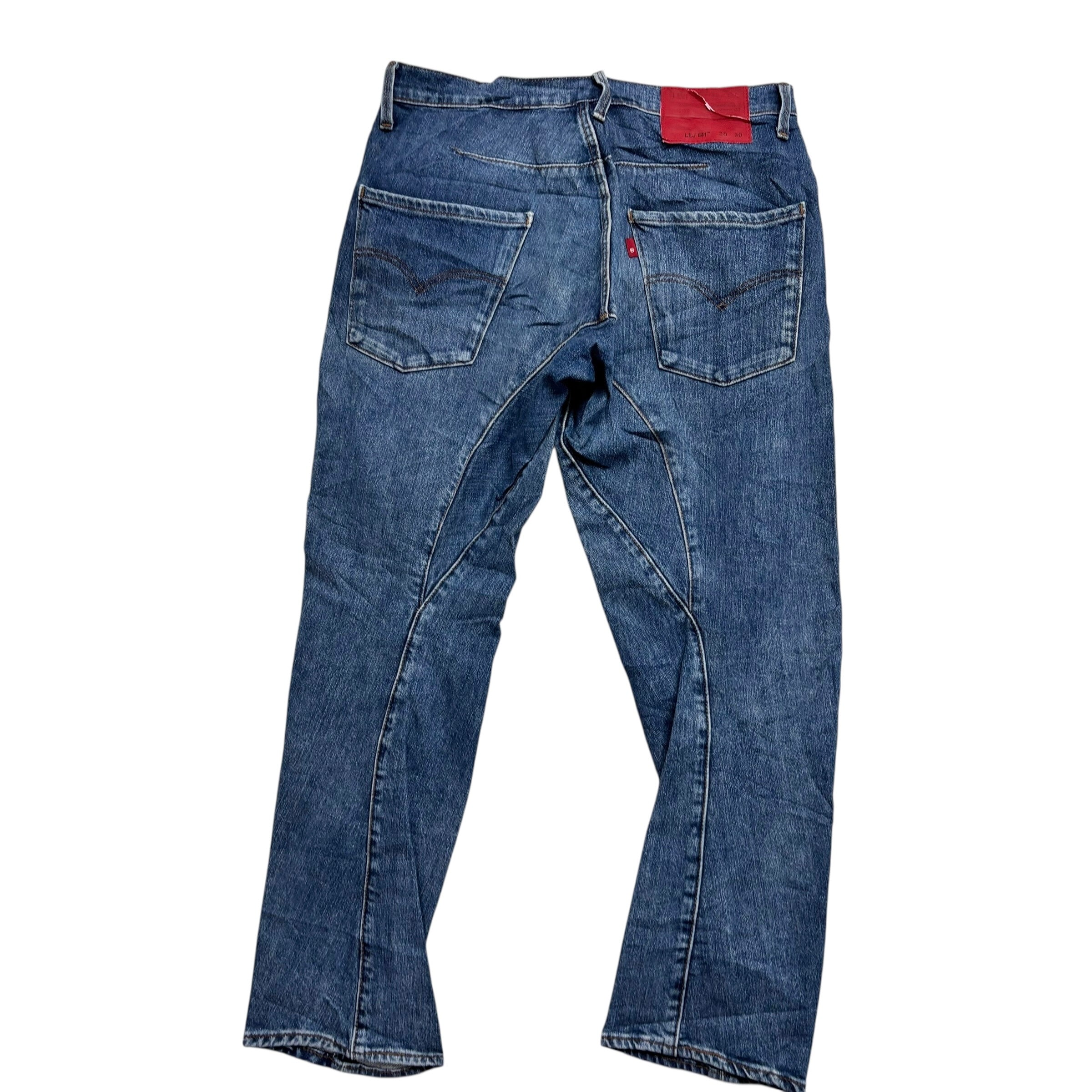 Levis 541 Engineered Jeans W30 L28 Mens Mid Blue Twisted Athletic Taper Stretch (E)