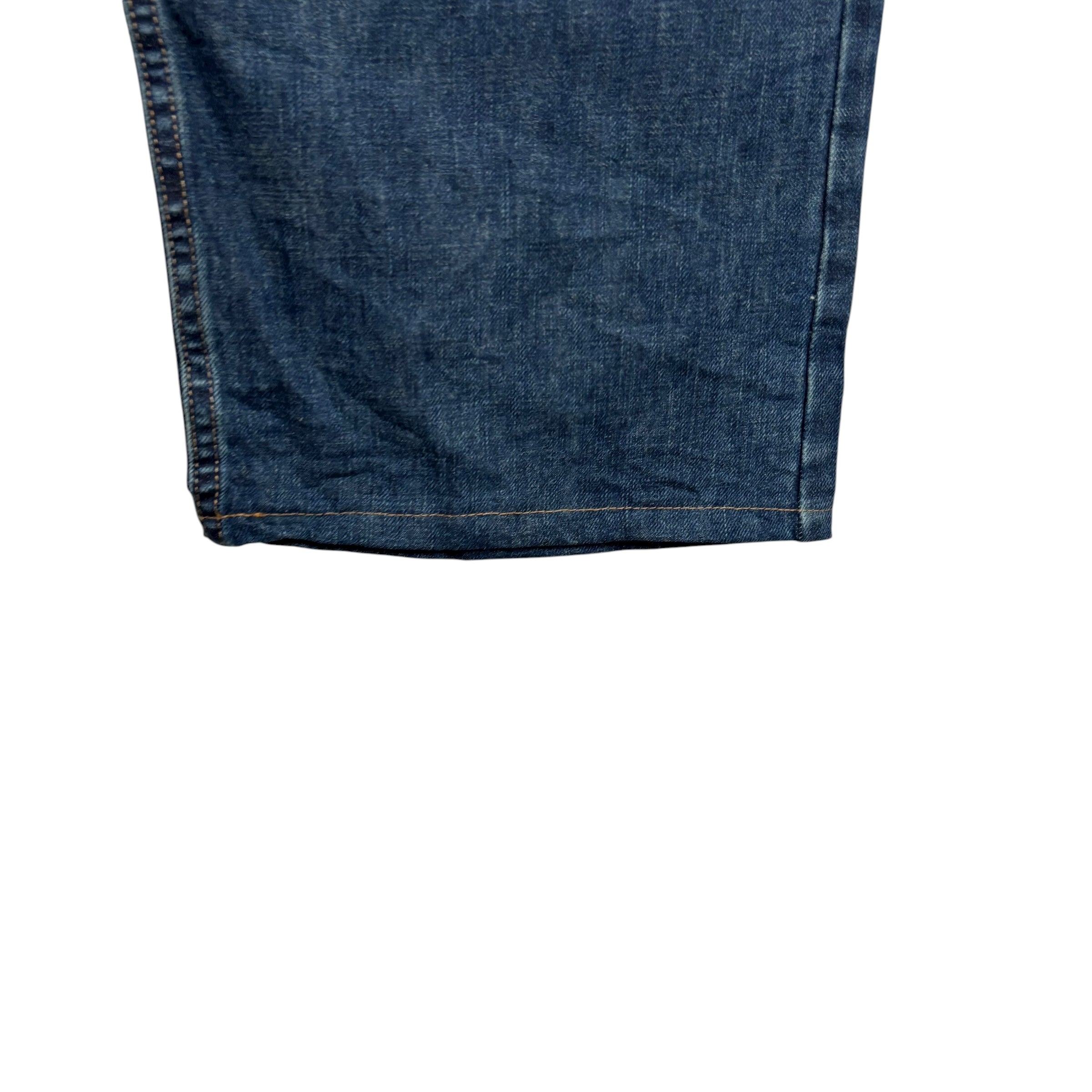 Wrangler Jeans W40 L27 Mens Dark Blue Relaxed Straight Fit Denim (E)