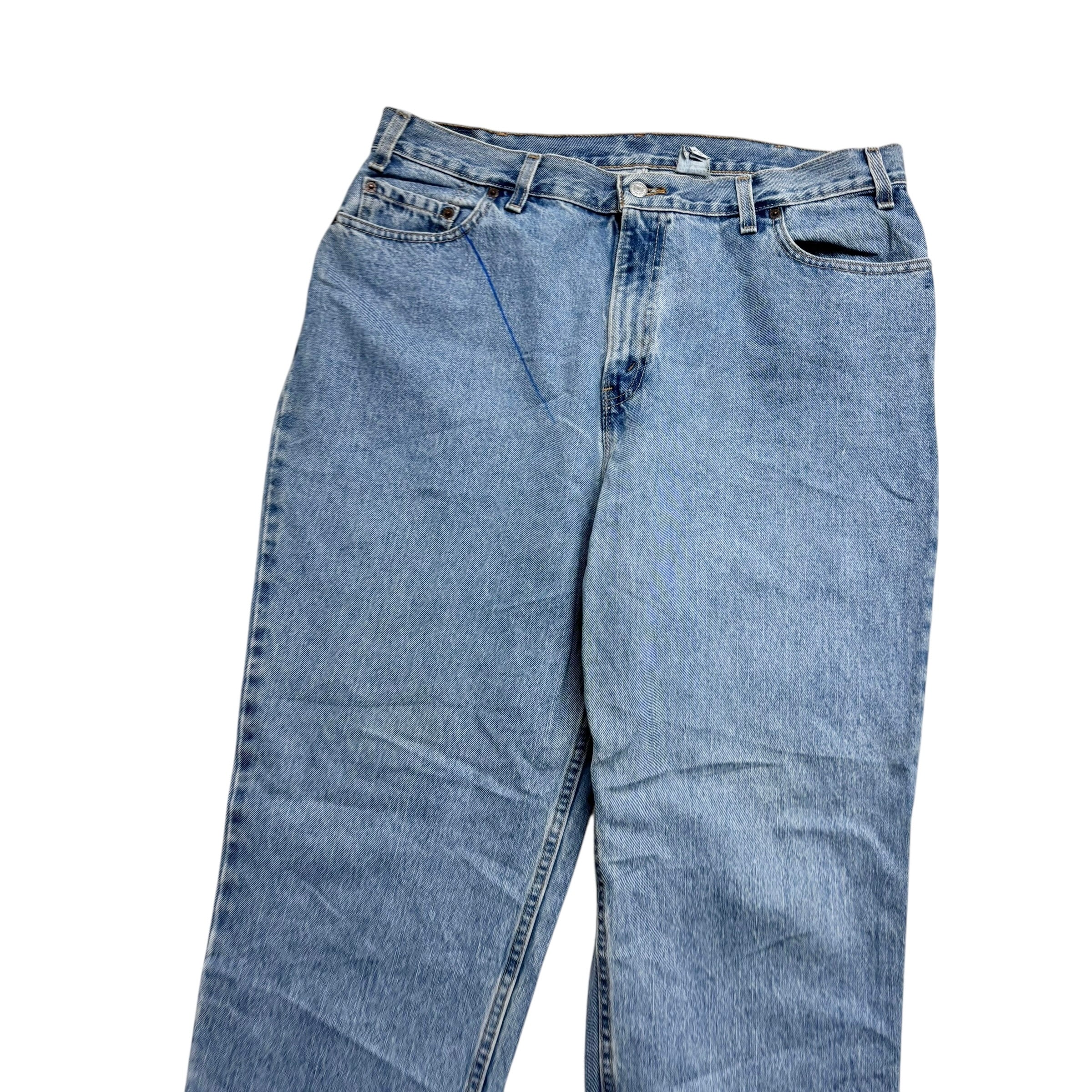 Levis 550 Jeans W36 L31 Womens Light Blue Relaxed Taper Mom Vintage USA Made (F)