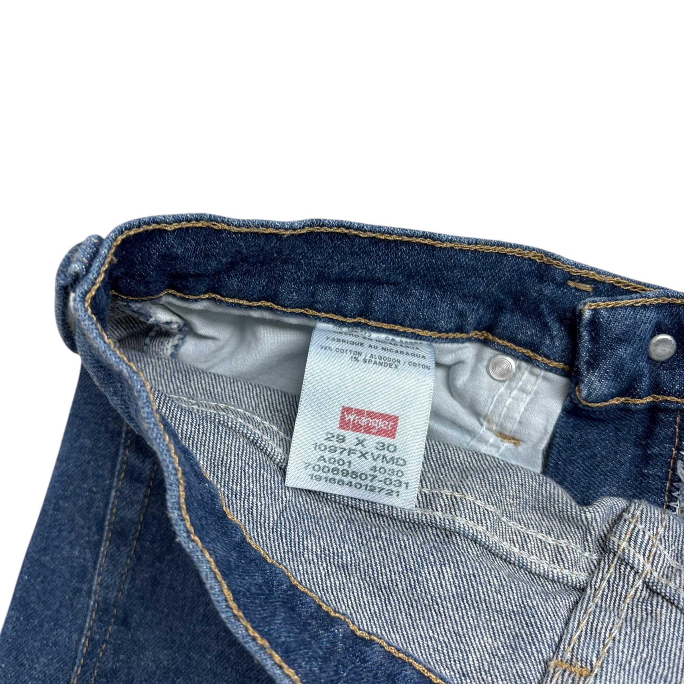 Wrangler Jeans W29 L30 Mens Mid Blue Regular Straight Fit Stretch Denim (E)