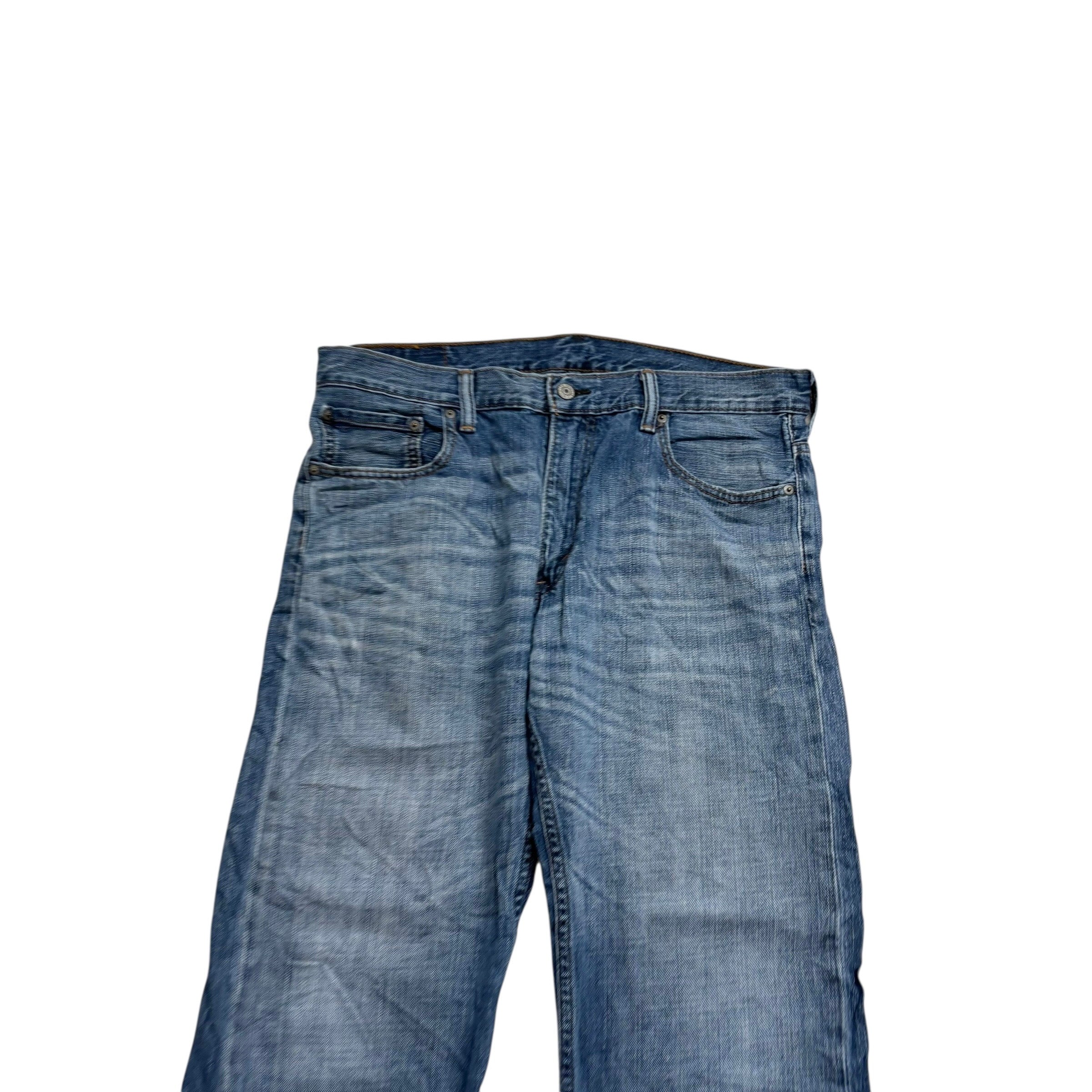 Levis 569 Jeans W33 L30 Mens Mid Blue Baggy Relaxed Straight Fit Denim