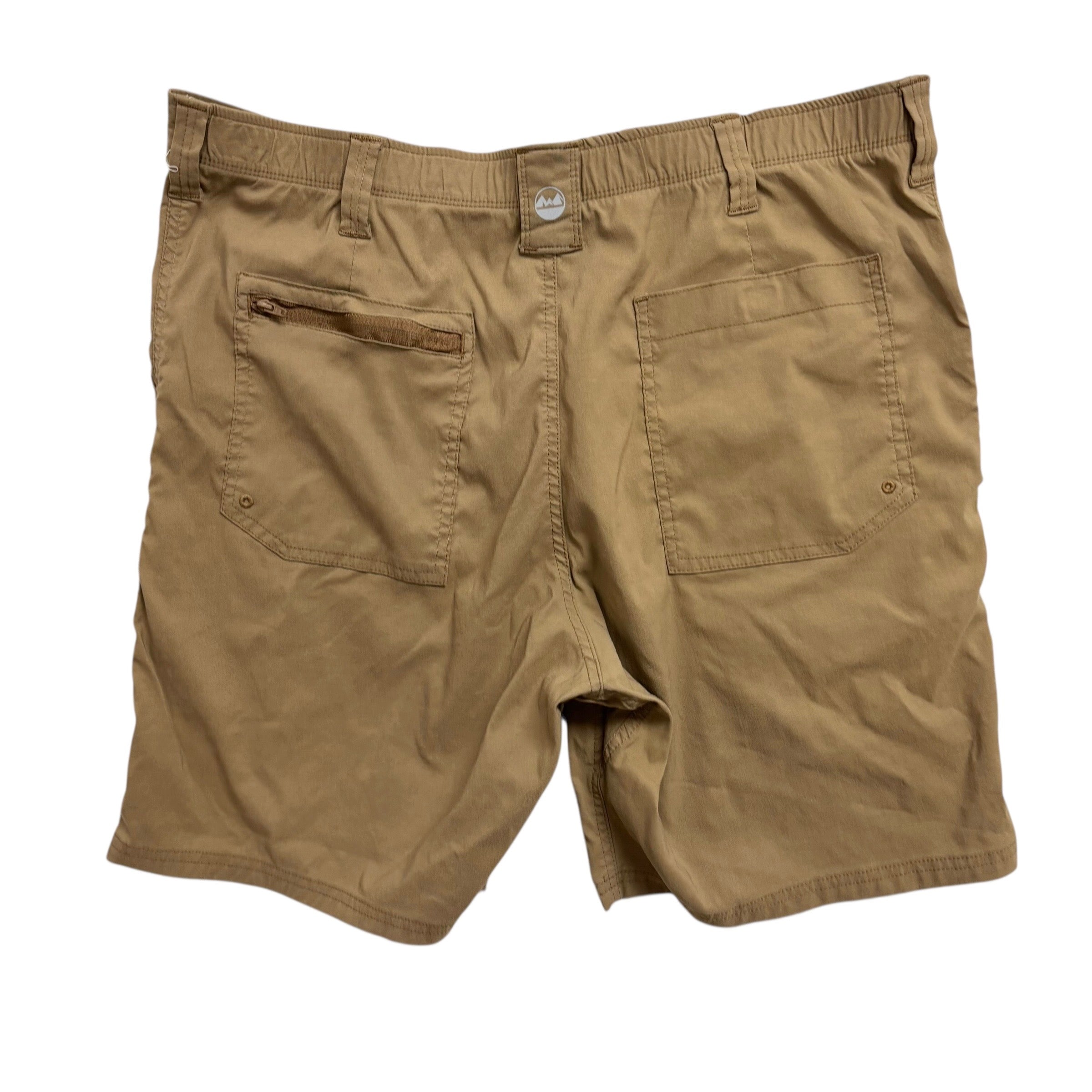 Wrangler Walking Shorts W38 Mens Brown Regular Fit Stretch Cargo Hiking (E)