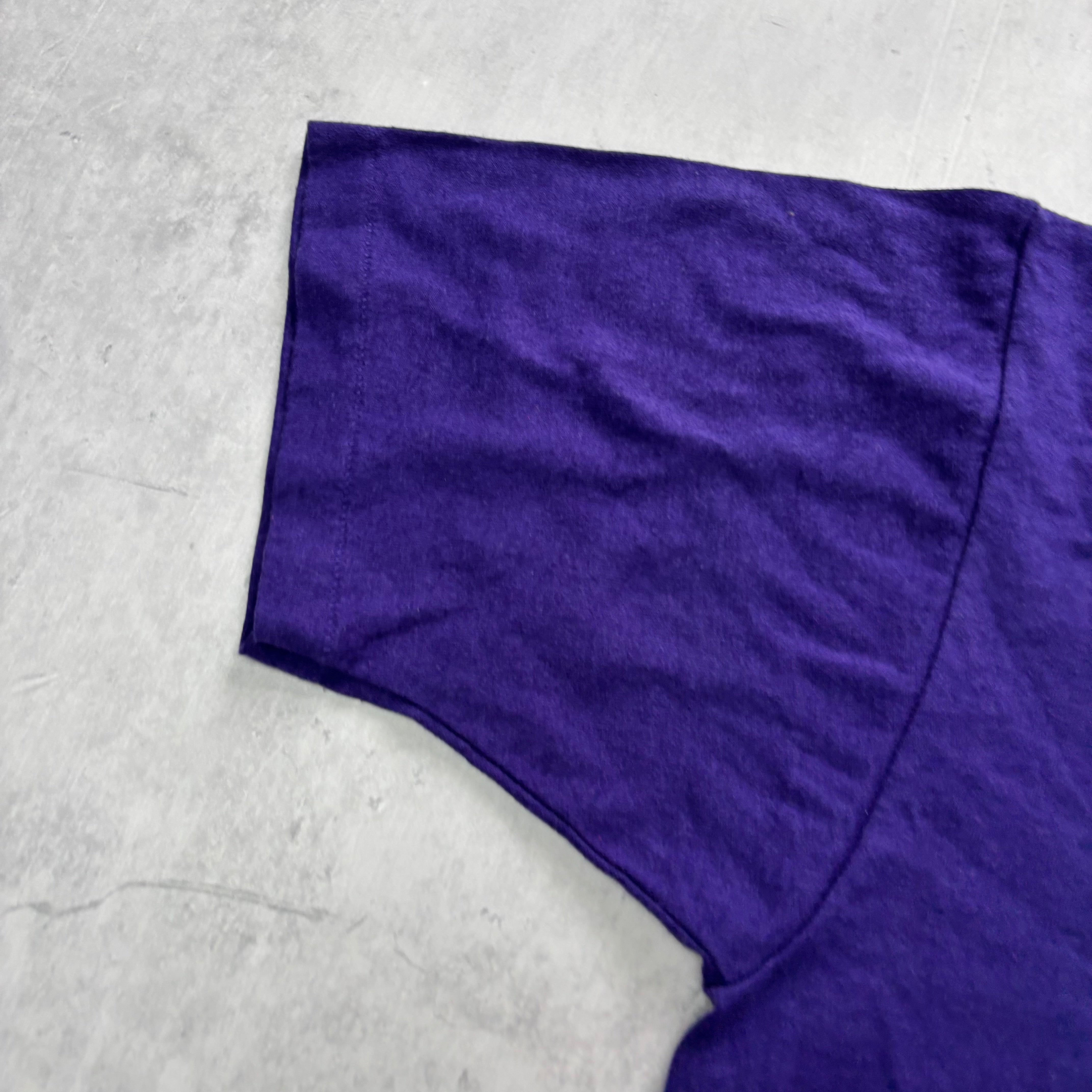 Vintage T Shirt Mens Medium Purple Single Stitch Graphic Print 90s Tourist (E)