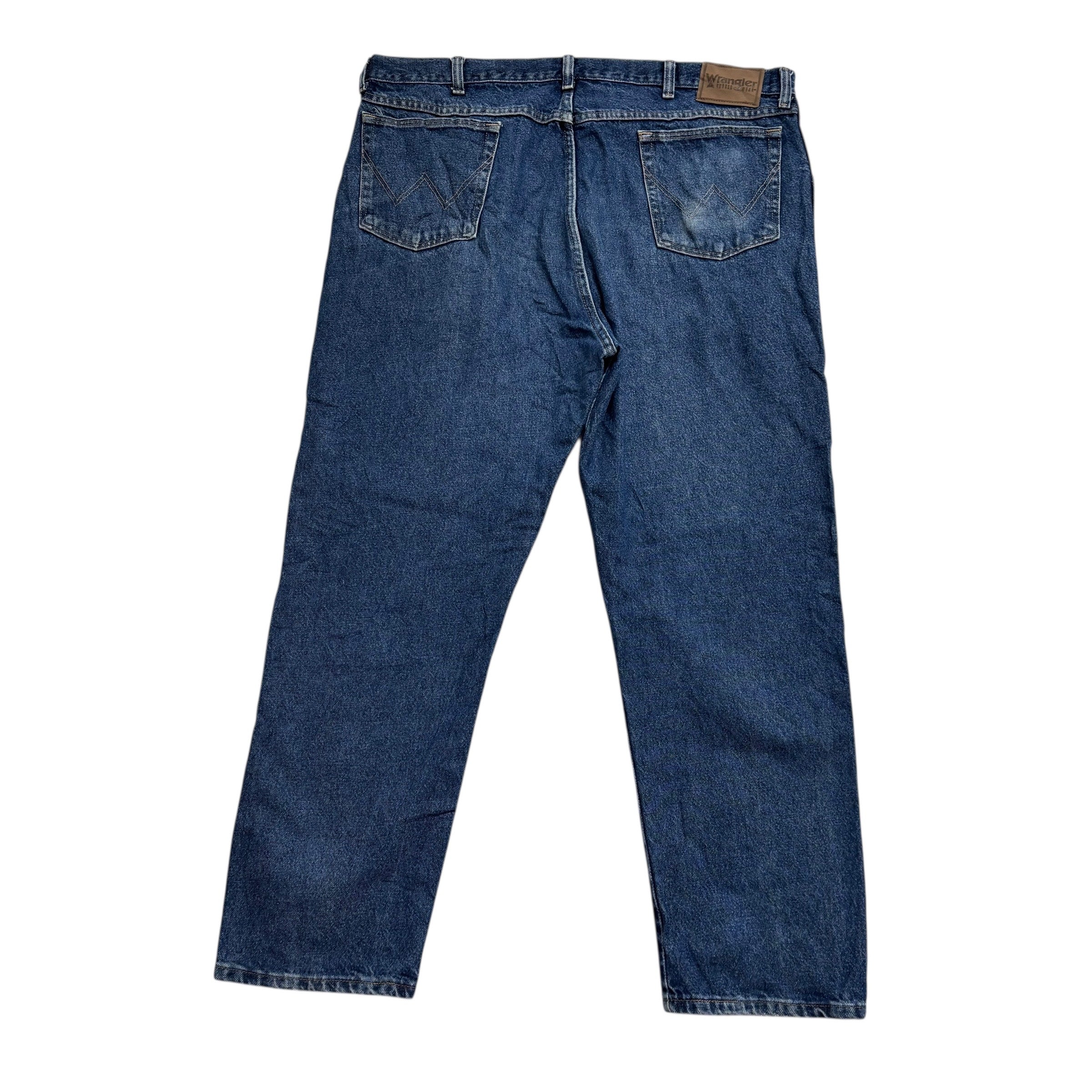 Wrangler Jeans W42 L30 Mens Mid Blue Regular Straight Fit Vintage Denim (E)