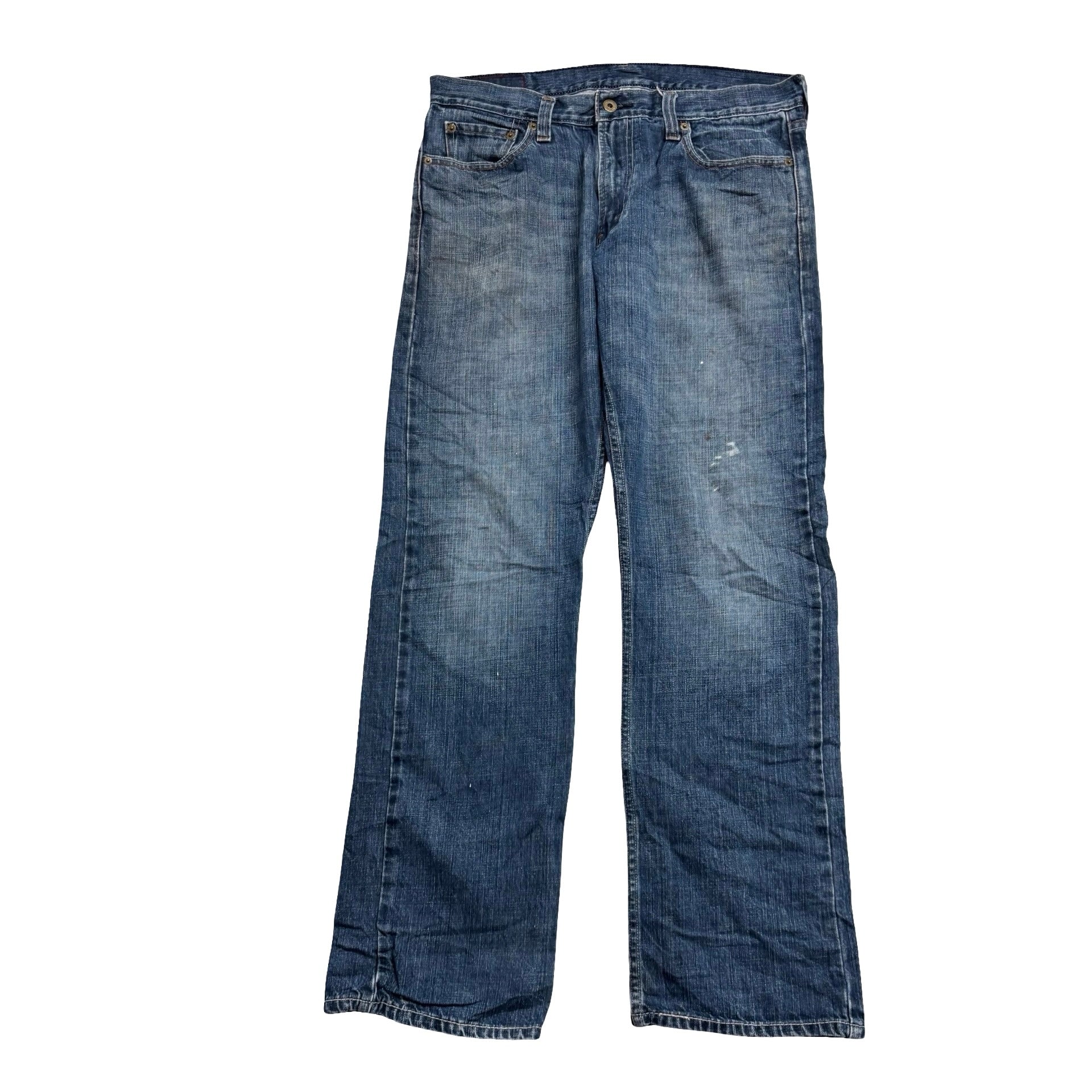 Levis 514 Jeans W34 L32 Mens Mid Blue Regular Straight Fit Vintage Denim (F)