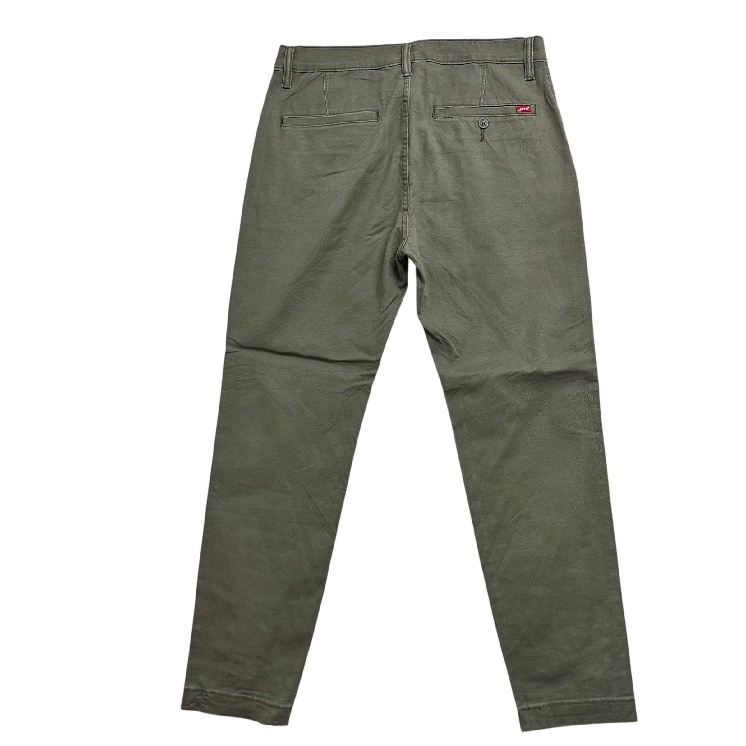 Levis XX Chino Trousers W30 L30 Mens Green Regular Tapered Fit Stretch