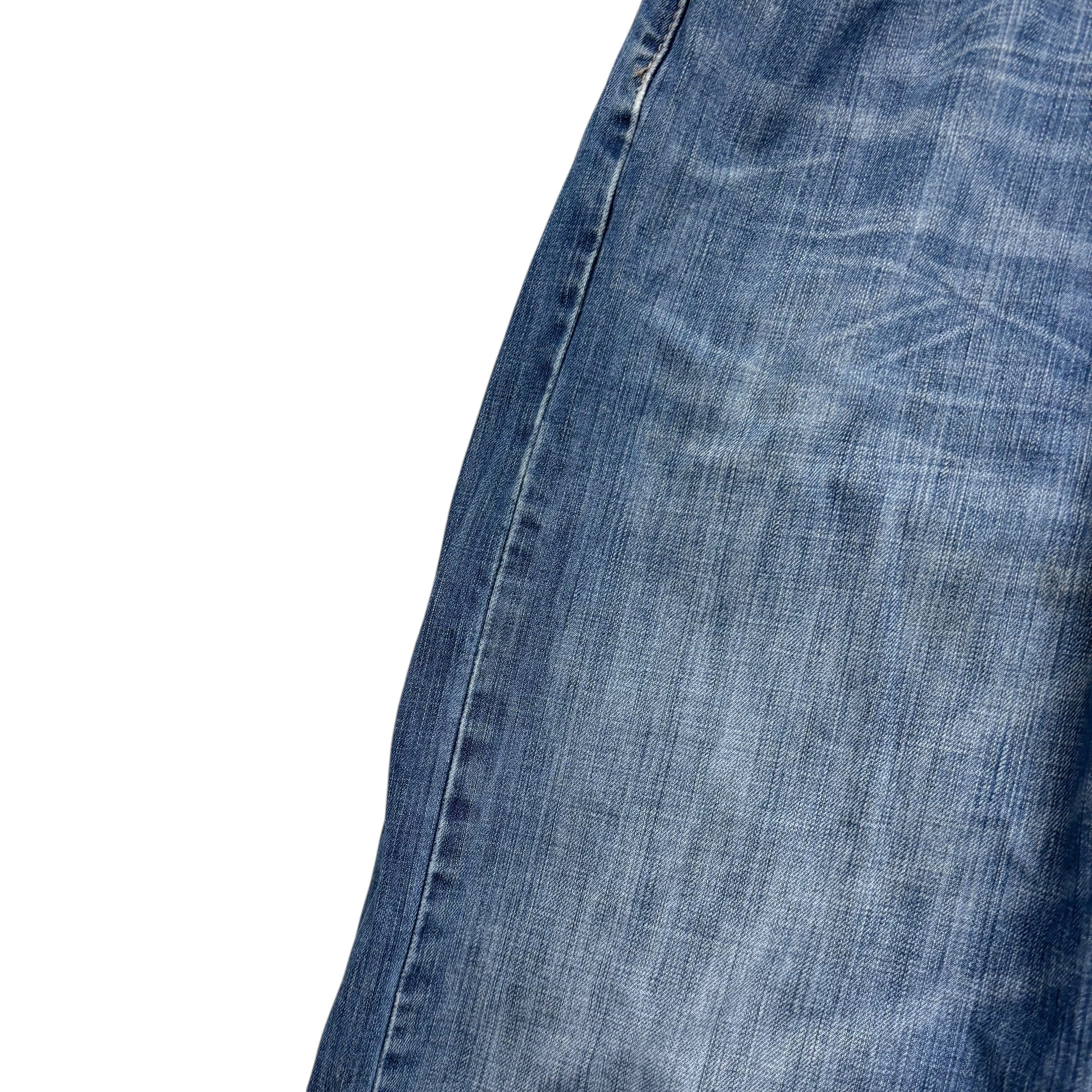 Levis 514 Jeans W36 L30 Mens Mid Blue Regular Straight Fit Denim (F)