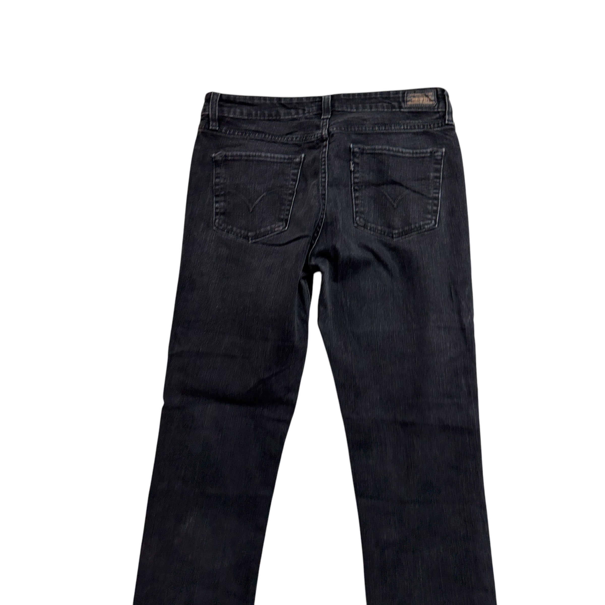 Levis Jeans W30 L30 Womens Black Mid Rise Skinny Fit Stretch Denim