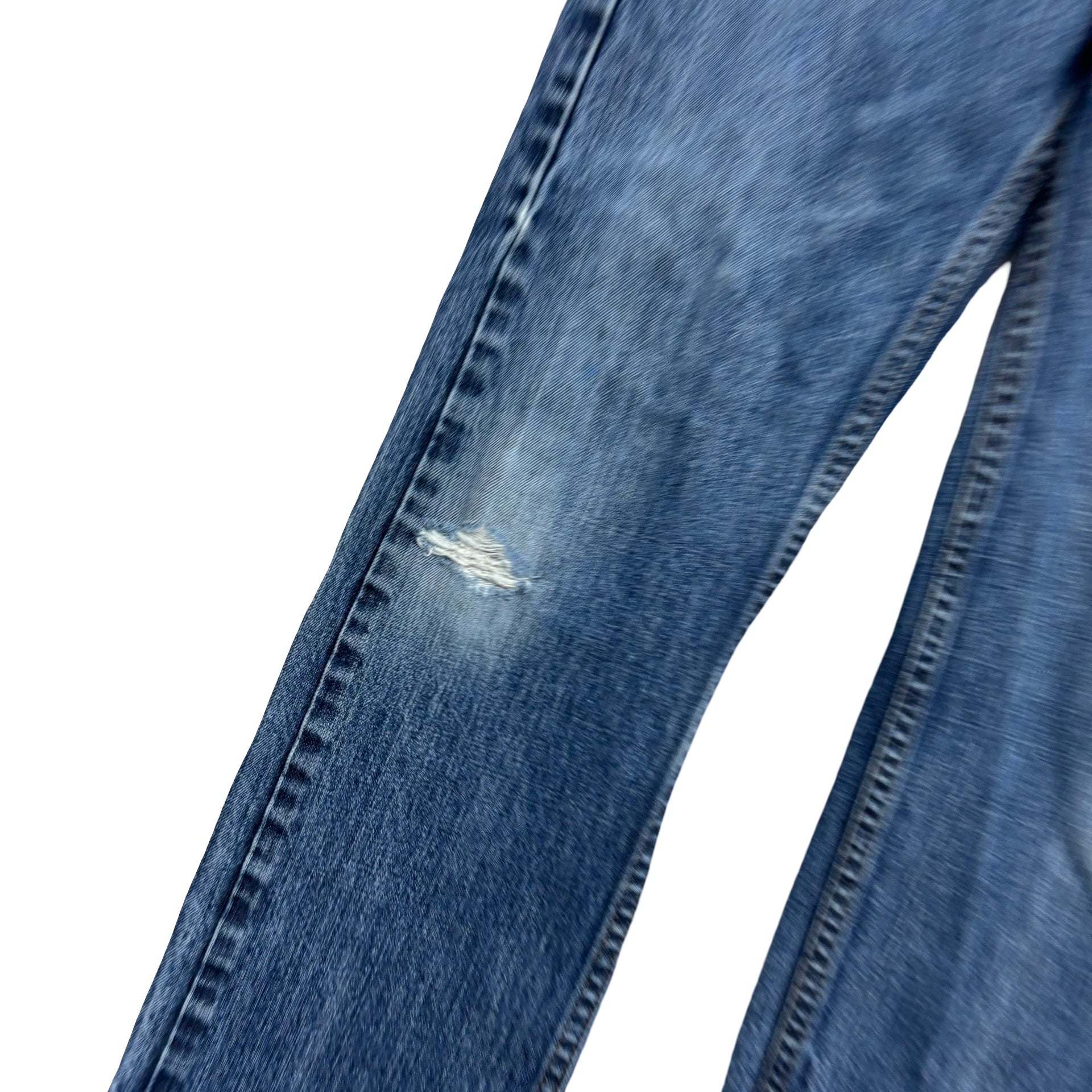 Levis 505 Jeans W30 L29 Mens Mid Blue Regular Straight Fit Denim (F)