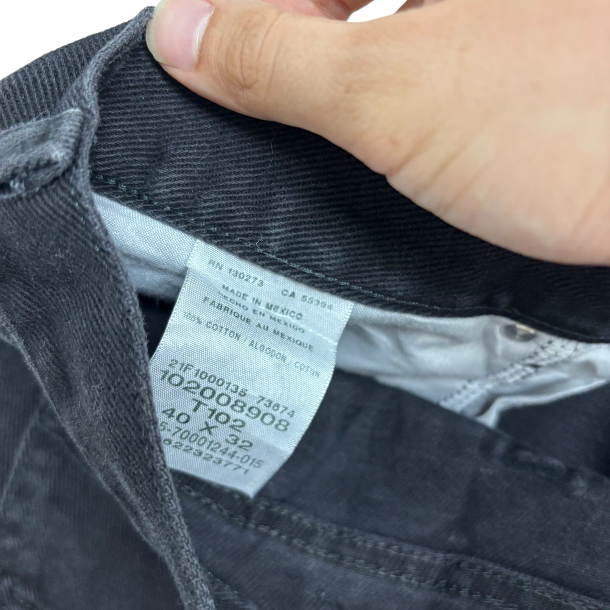 Wrangler Jeans W40 L32 Mens Black Regular Straight Fit Denim (F)