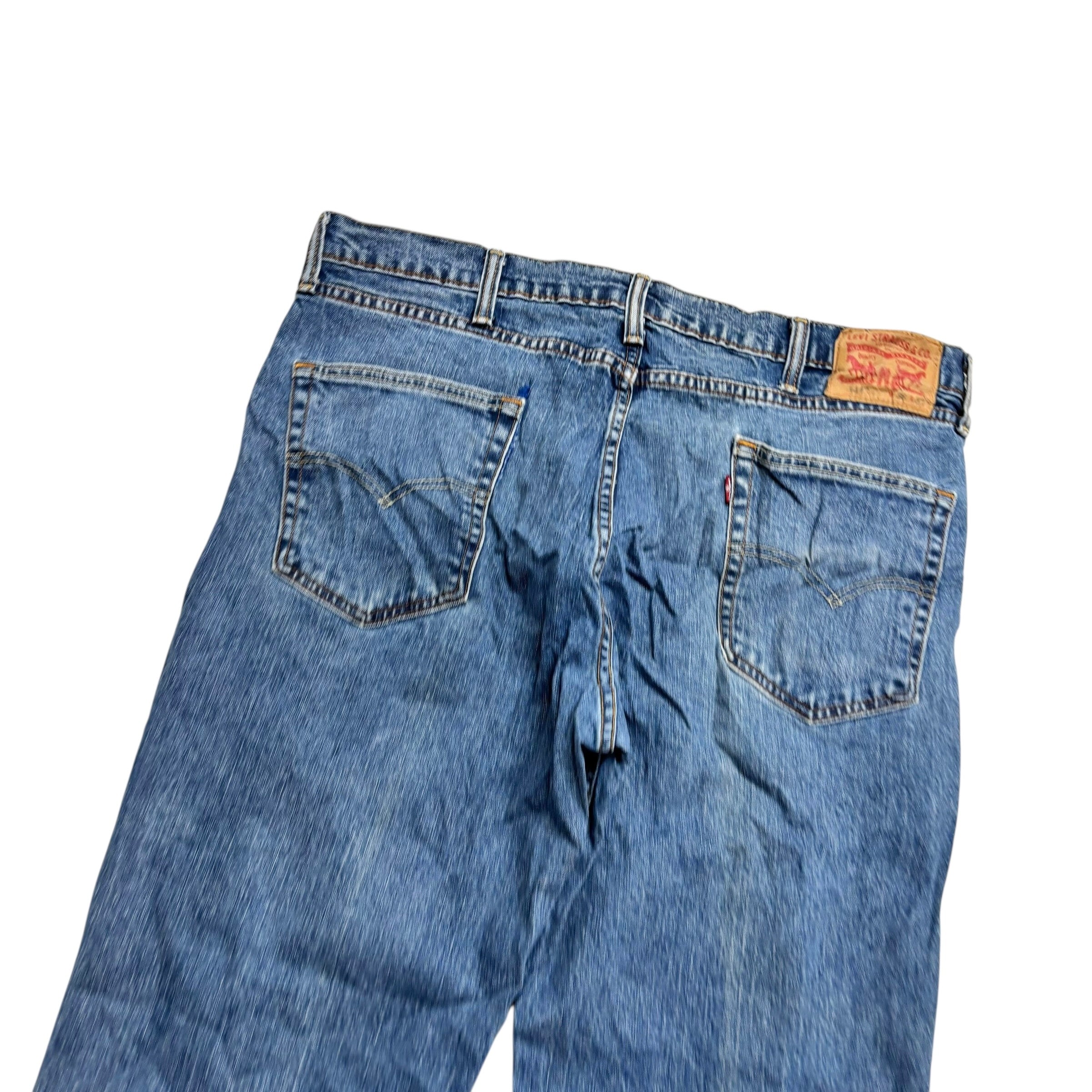 Levis 514 Jeans W38 L32 Mens Mid Blue Regular Straight Fit Stretch Denim (F)