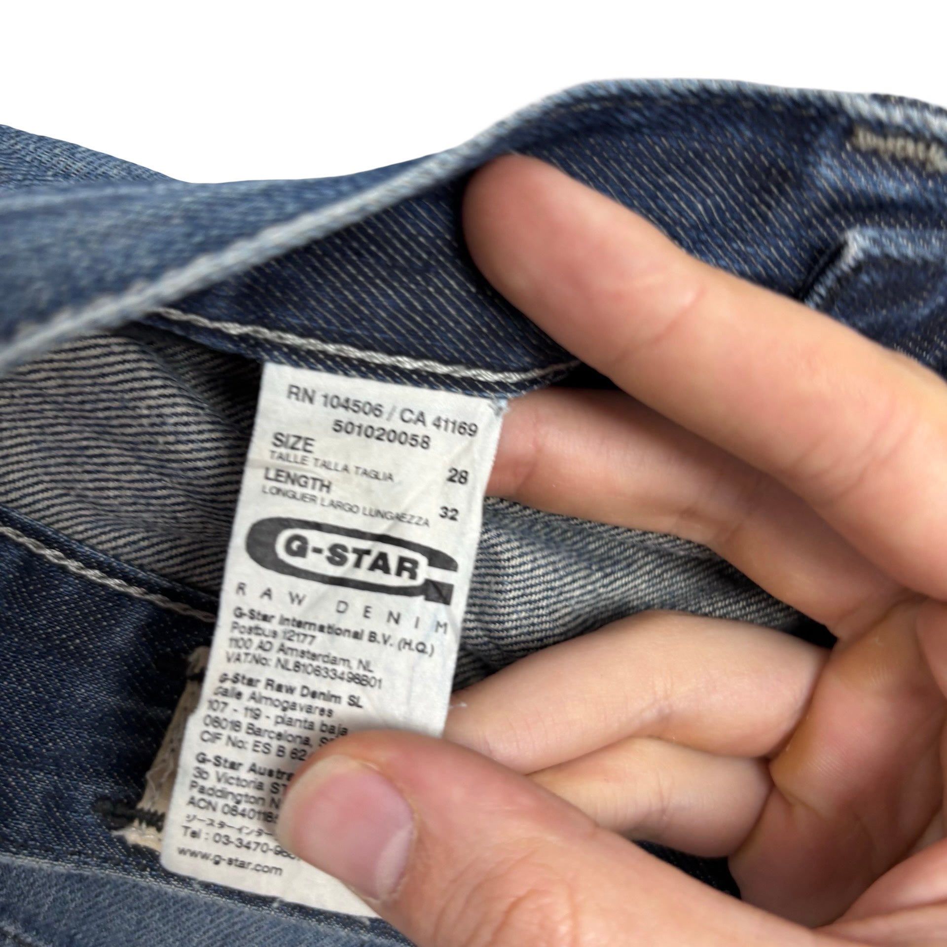 G Star 3301 Straight Jeans W28 L32 Mens Dark Blue Regular Fit Denim