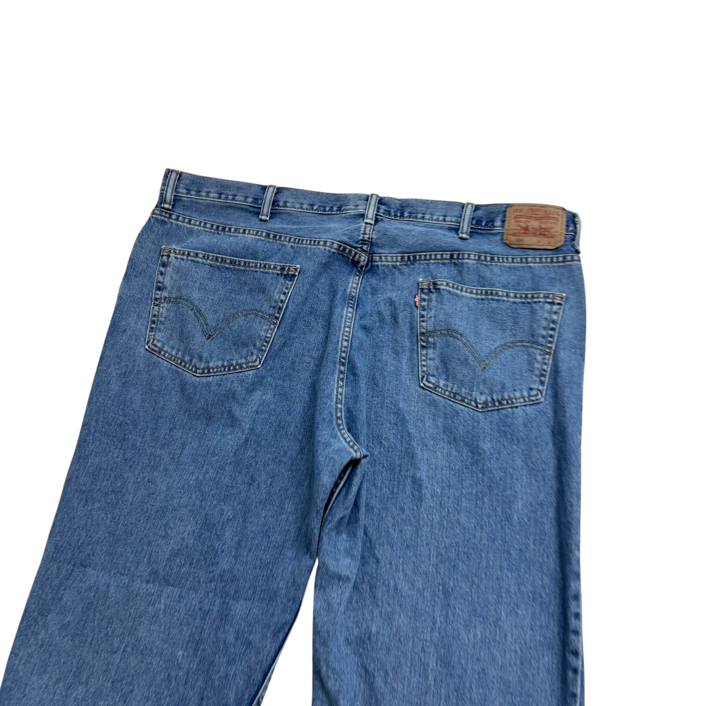 Levis 550 Jeans W46 L30 Mens Mid Blue Baggy Relaxed Straight Vintage Denim (E)