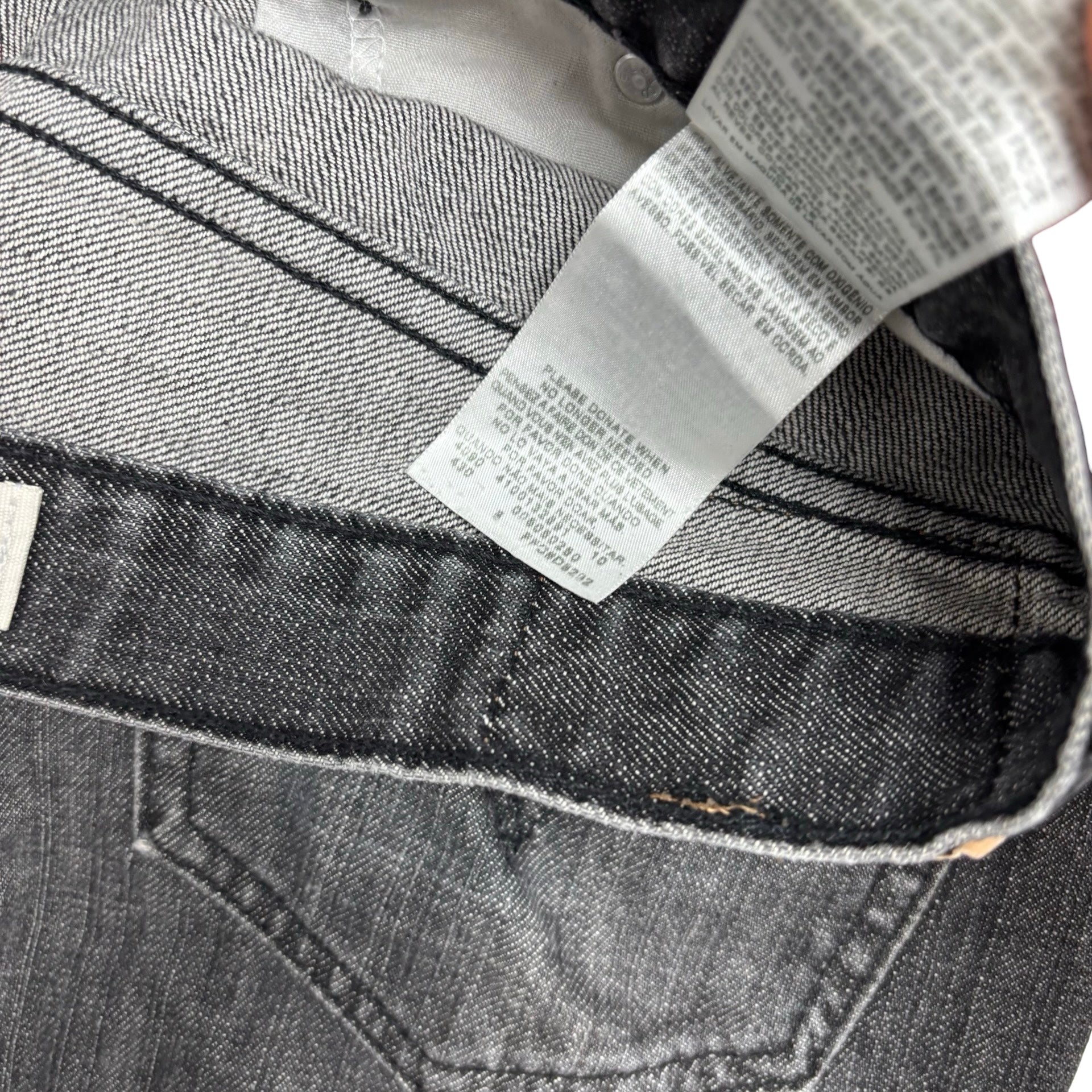 Levis 505 Jeans W33 L30 Mens Black Regular Straight Fit Vintage Denim