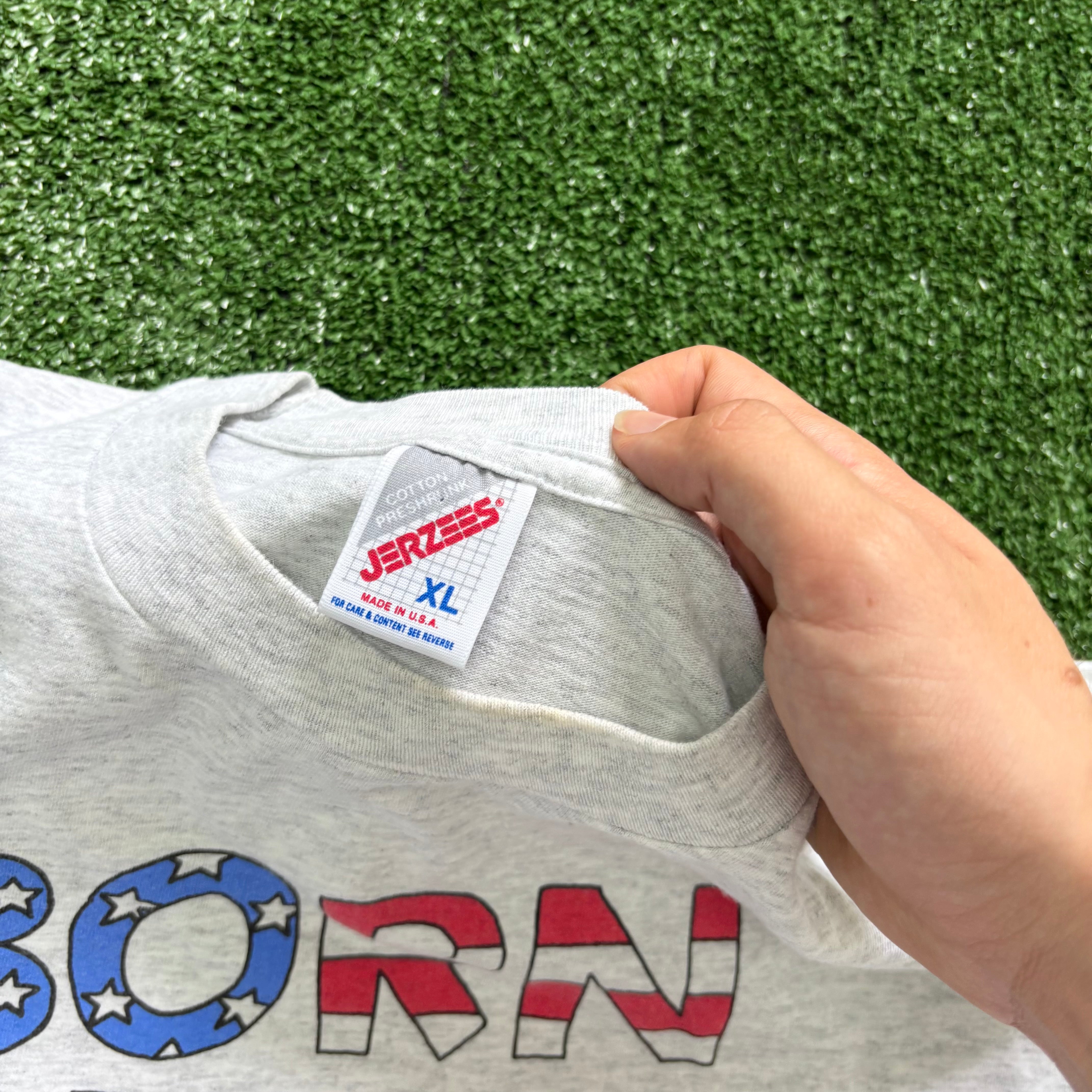 Vintage T Shirt Mens XL Grey Graphic Print 90s USA (E)