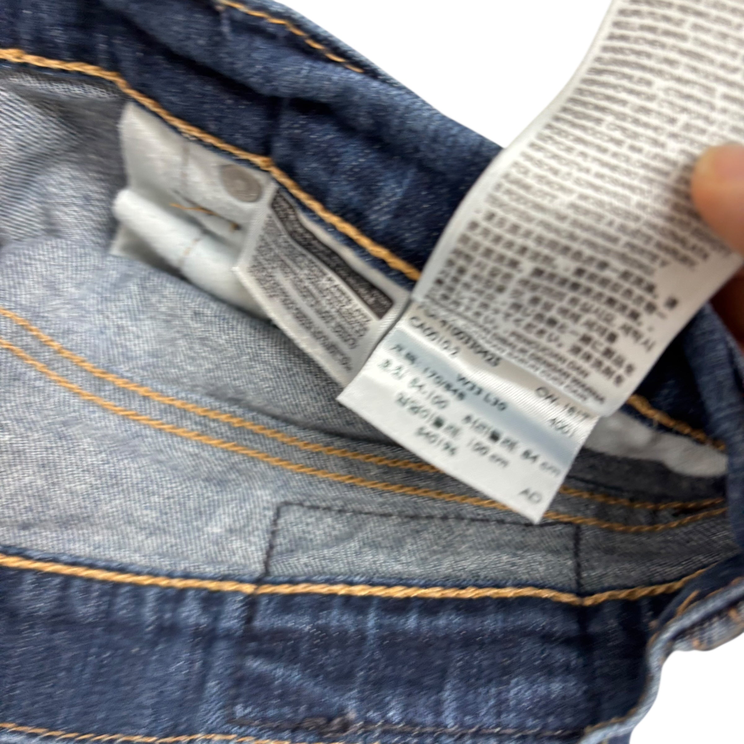 Levis 504 Jeans W33 L28 Mens Dark Blue Regular Straight Fit Stretch Denim