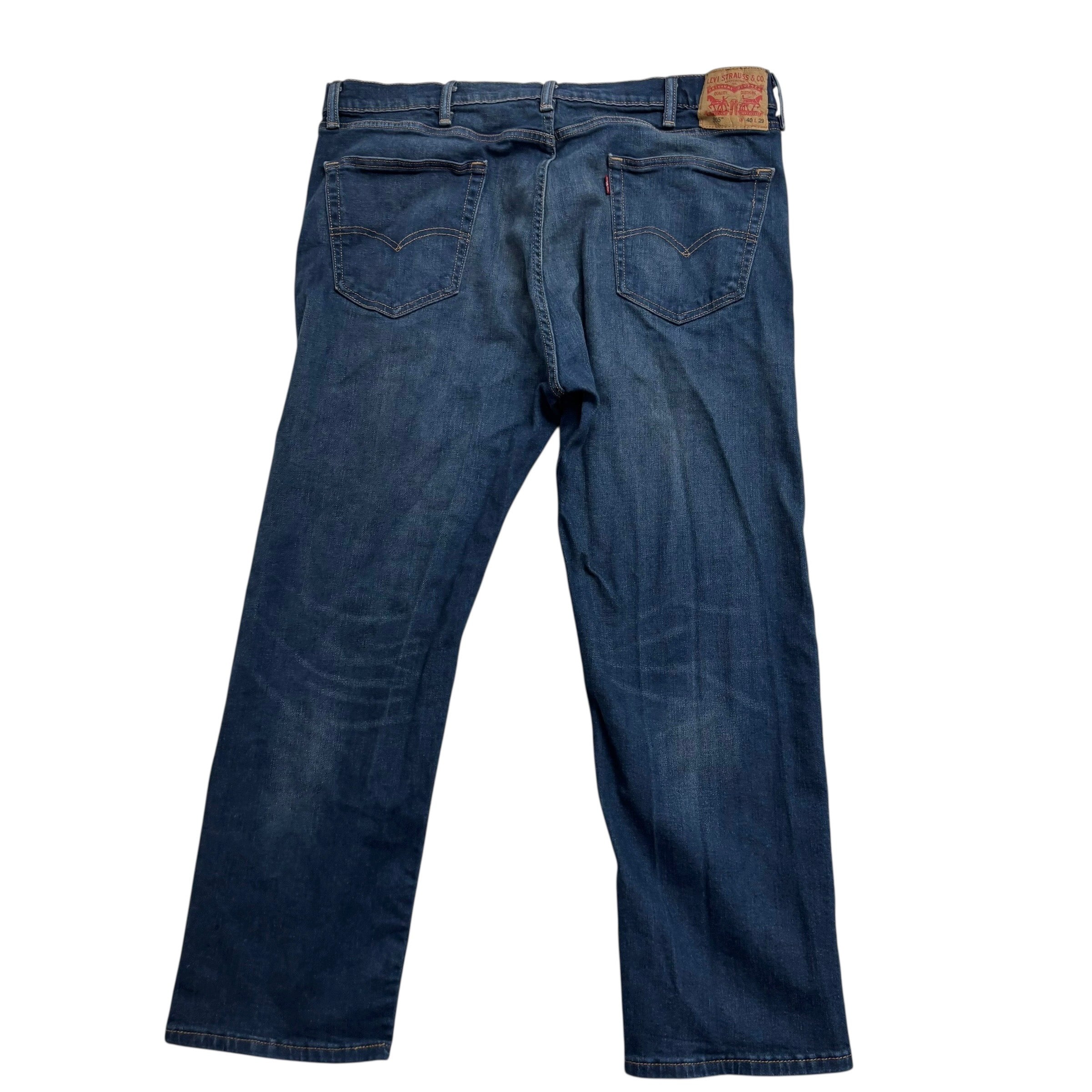 Levis 505 Jeans W40 L29 Mens Dark Blue Regular Straight Fit Stretch Denim