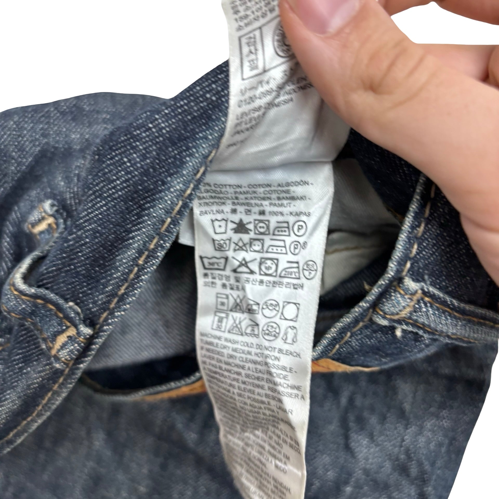 Levis 514 Jeans W36 L36 Mens Dark Blue Regular Straight Fit Denim (F)