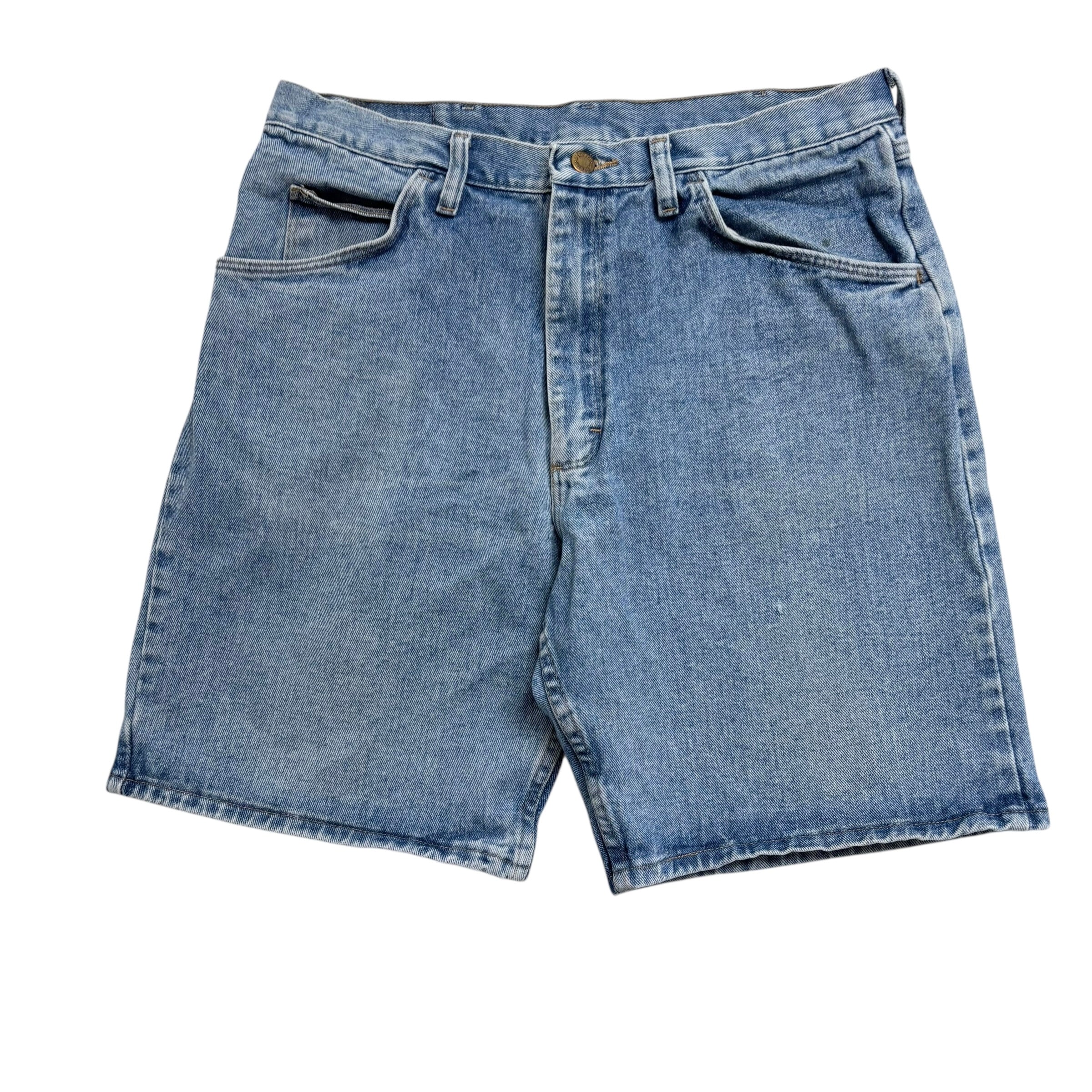 Wrangler Baggy Jorts W33 Mens Denim Shorts Mid Blue Relaxed Fit