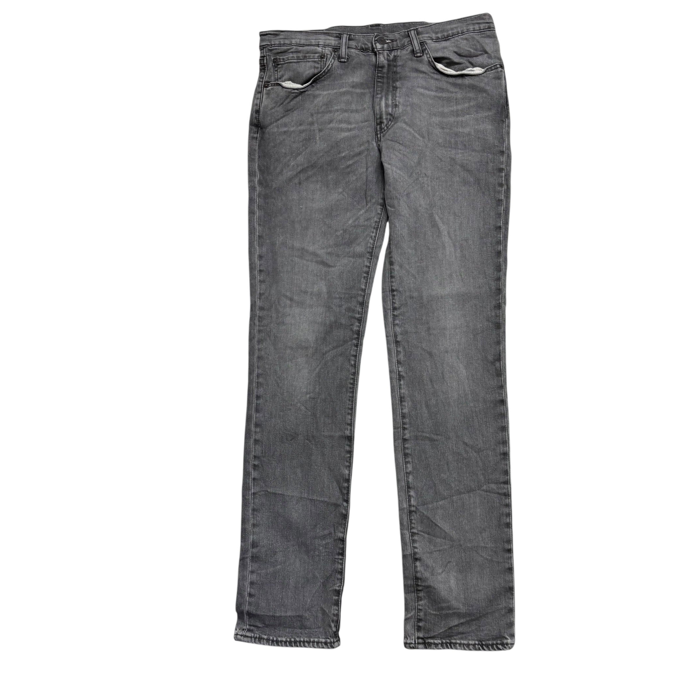 Levis 511 Jeans W34 L34 Mens Grey Slim Fit Stretch Denim (E)