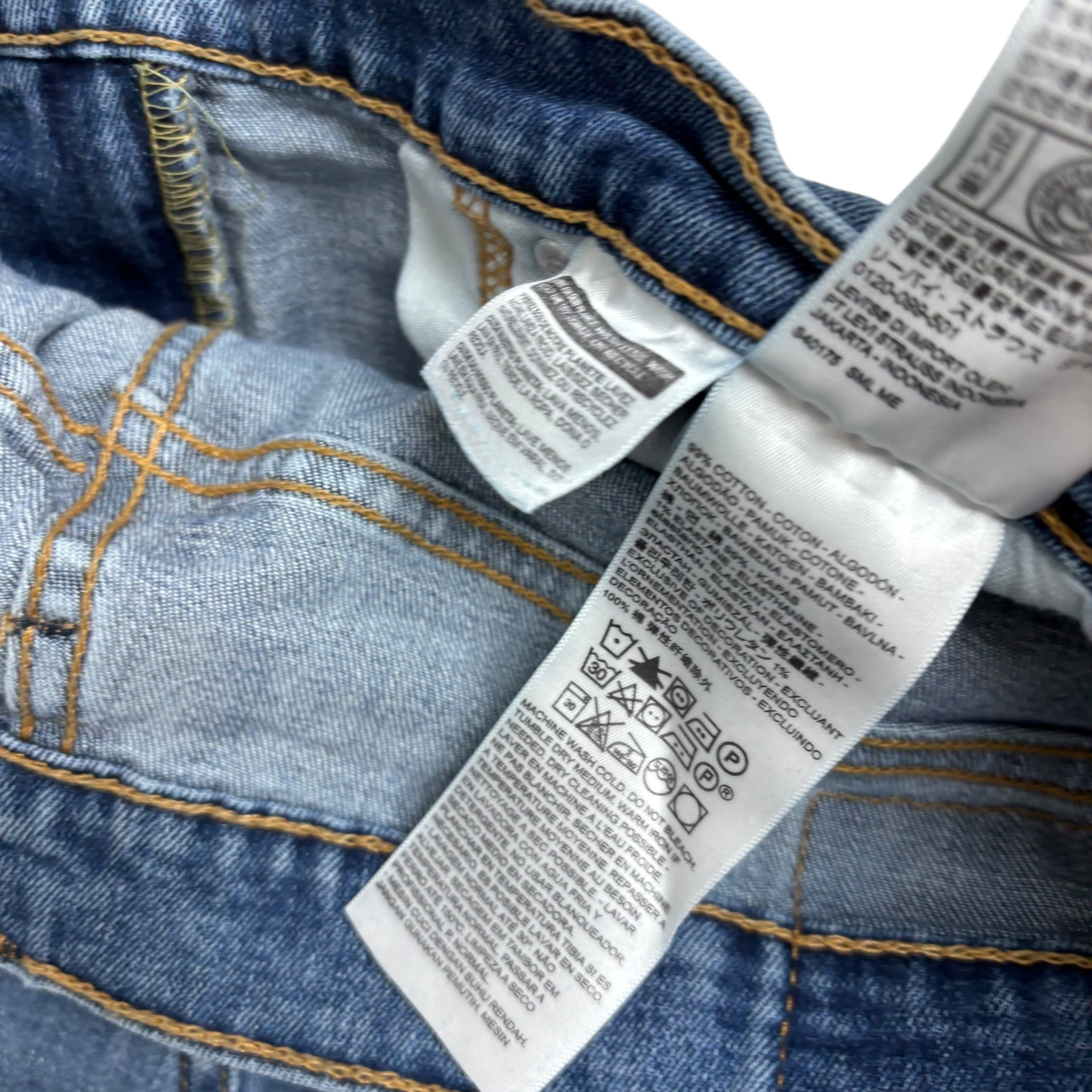 Levis 541 Jeans W34 L29 Mens Mid Blue Athletic Tapered Fit Stretch Denim