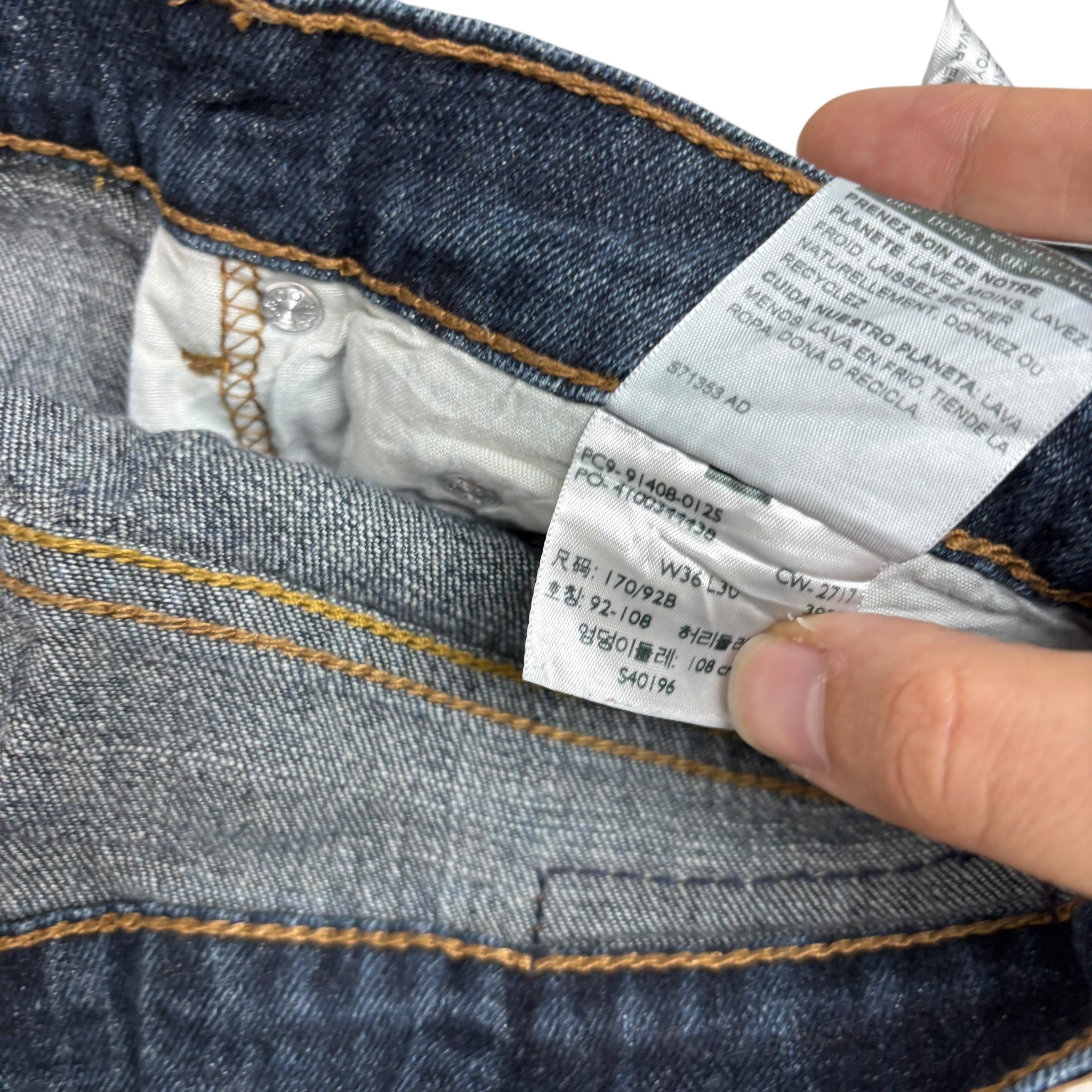 Levis Signature Jeans W36 L30 Mens Dark Blue Relaxed Baggy Fit Stretch (E)