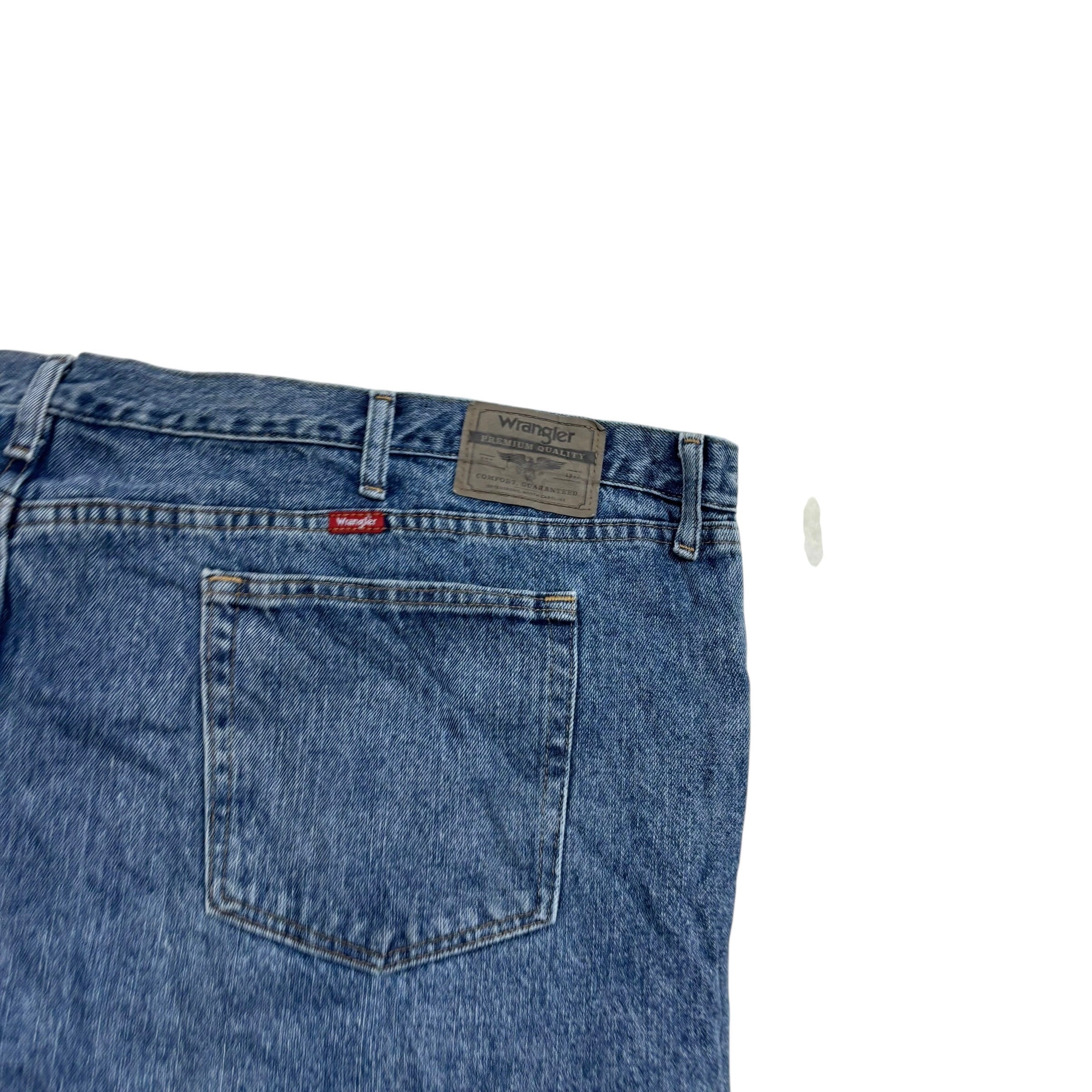 Wrangler Jeans W54 L30 Mens Mid Blue Relaxed Straight Fit Denim (E)