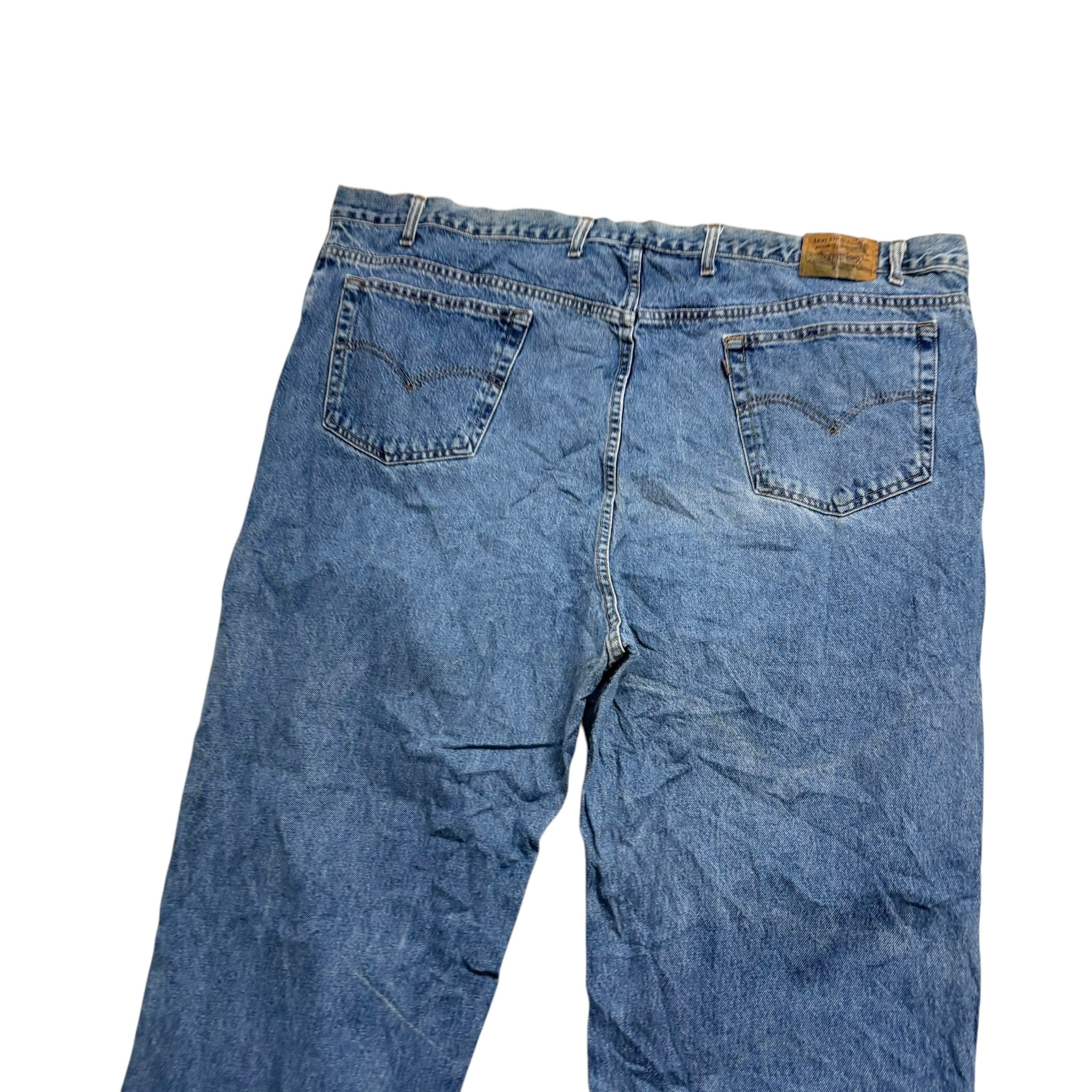 Levis 540 Jeans W52 L32 Mens Light Blue Relaxed Tapered Fit Vintage Denim