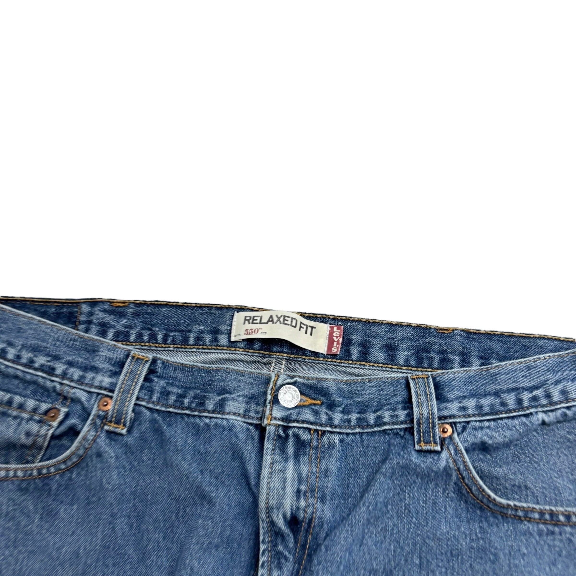 Levis 550 Jeans W40 L31 Mens Mid Blue Baggy Relaxed Straight Vintage Denim (E)