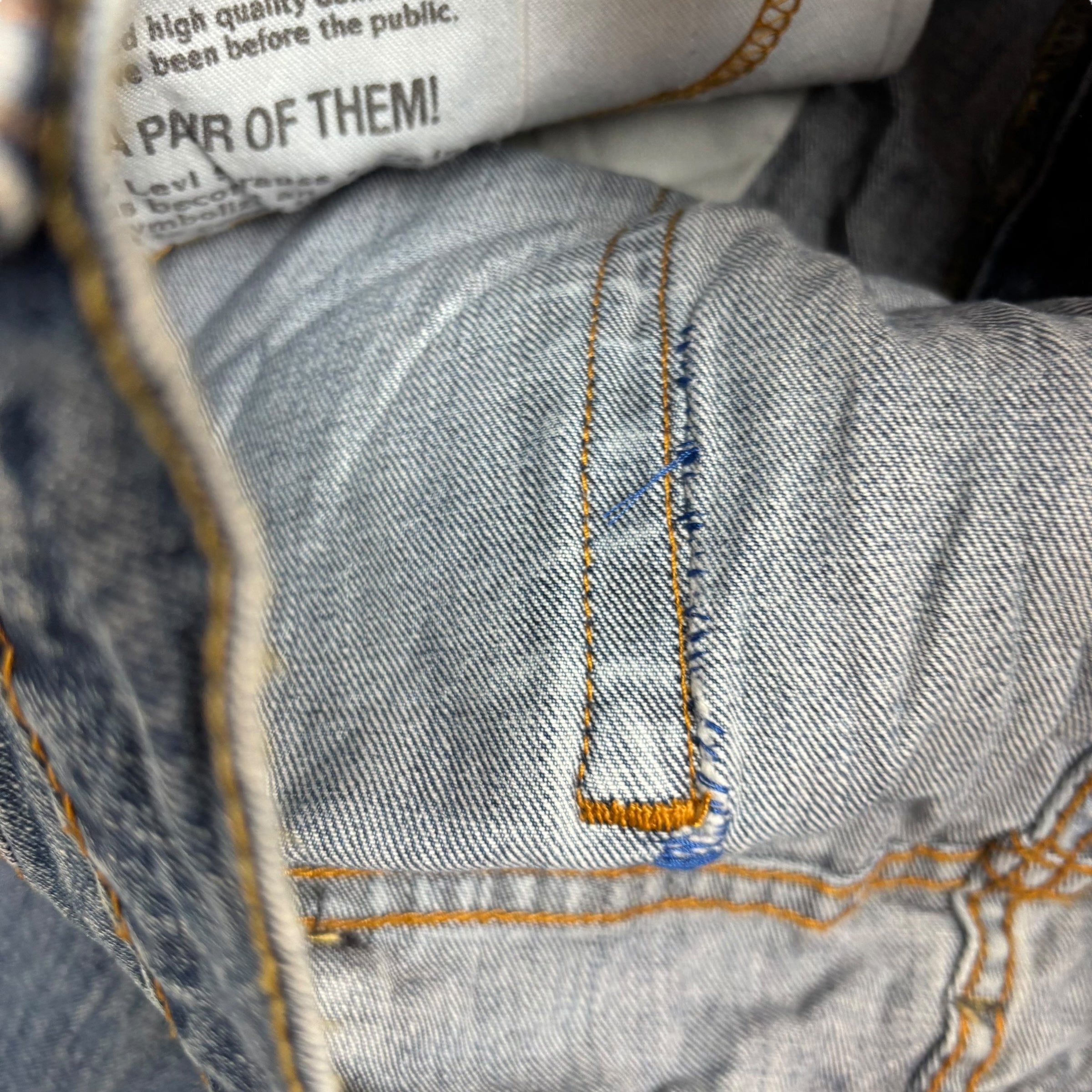 Levis 514 Jeans W38 L32 Mens Mid Blue Regular Straight Fit Stretch Denim (F)