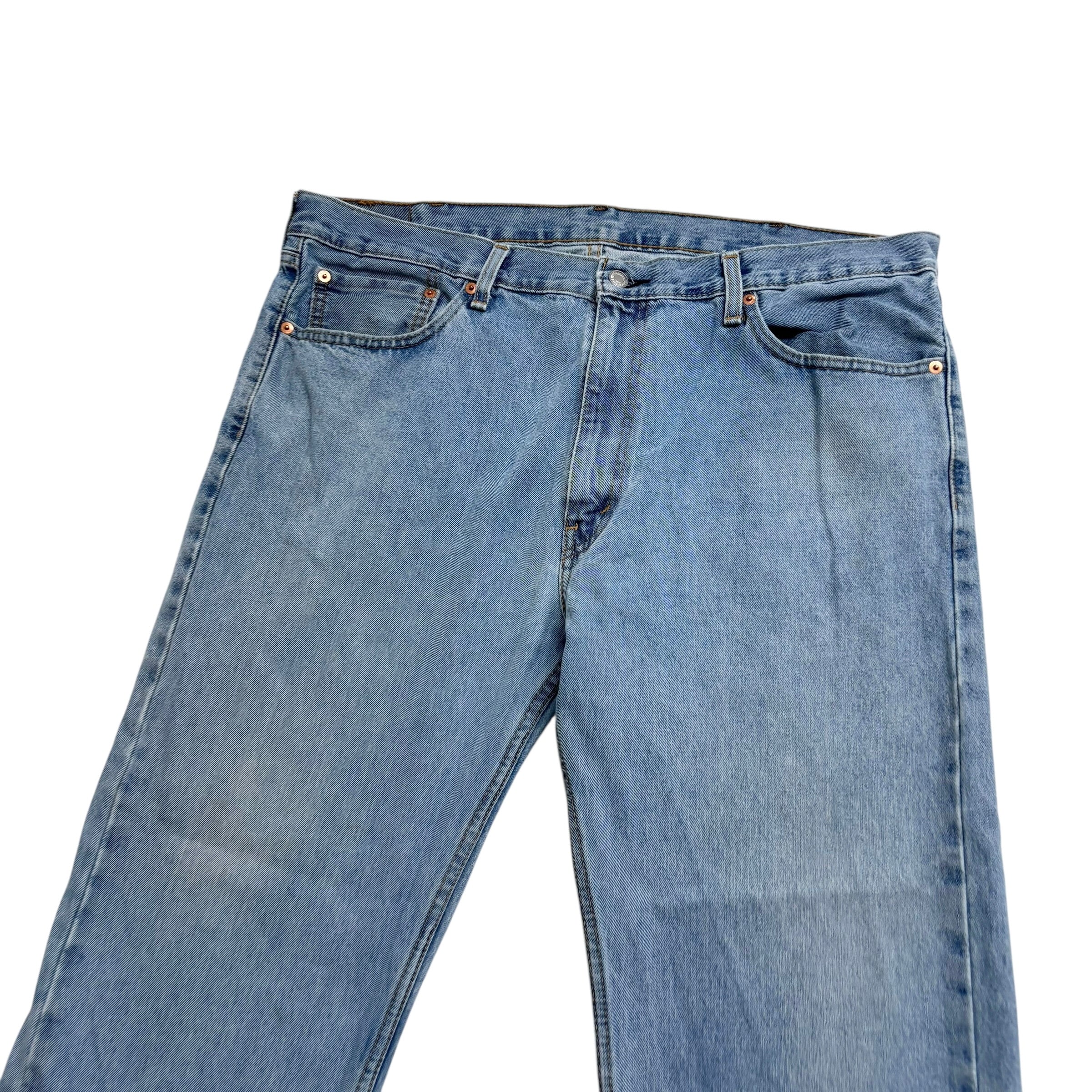 Levis 505 Jeans W40 L29 Mens Light Blue Regular Straight Fit Denim (F)