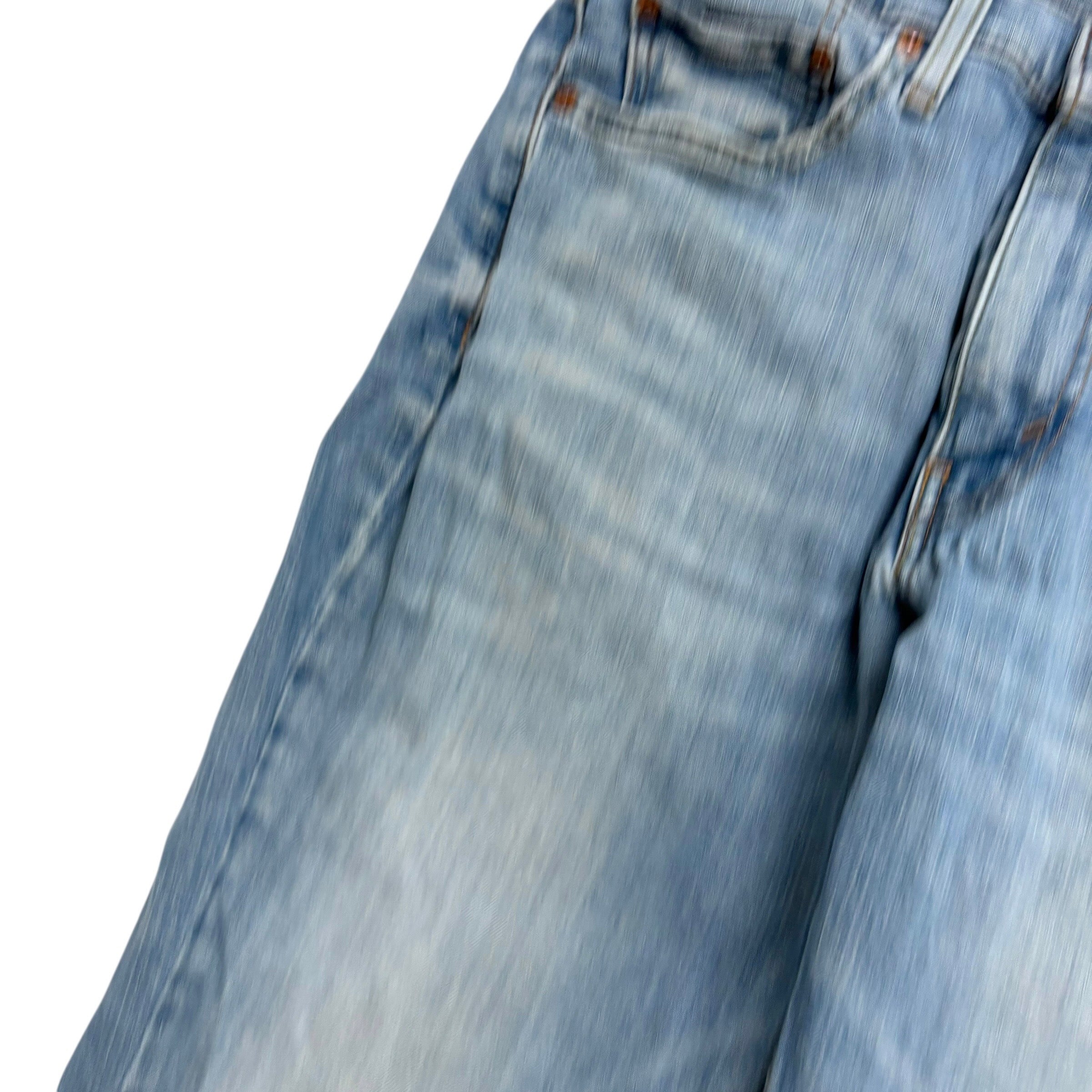 Levis 514 Jeans W32 L32 Mens Light Blue Regular Straight Fit Stretch Denim (F)