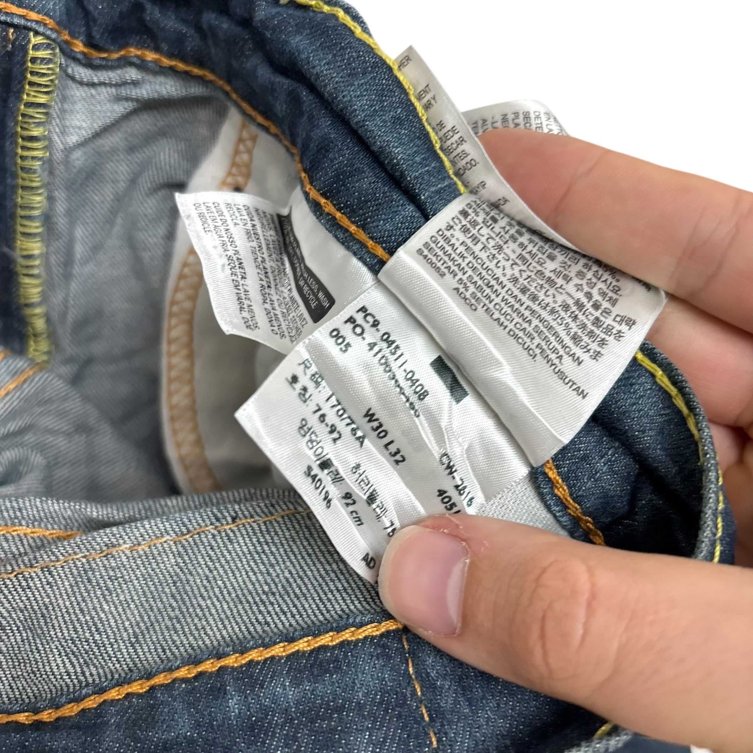 Levis 511 Jeans W30 L32 Mens Dark Blue Slim Fit Stretch Denim (E)