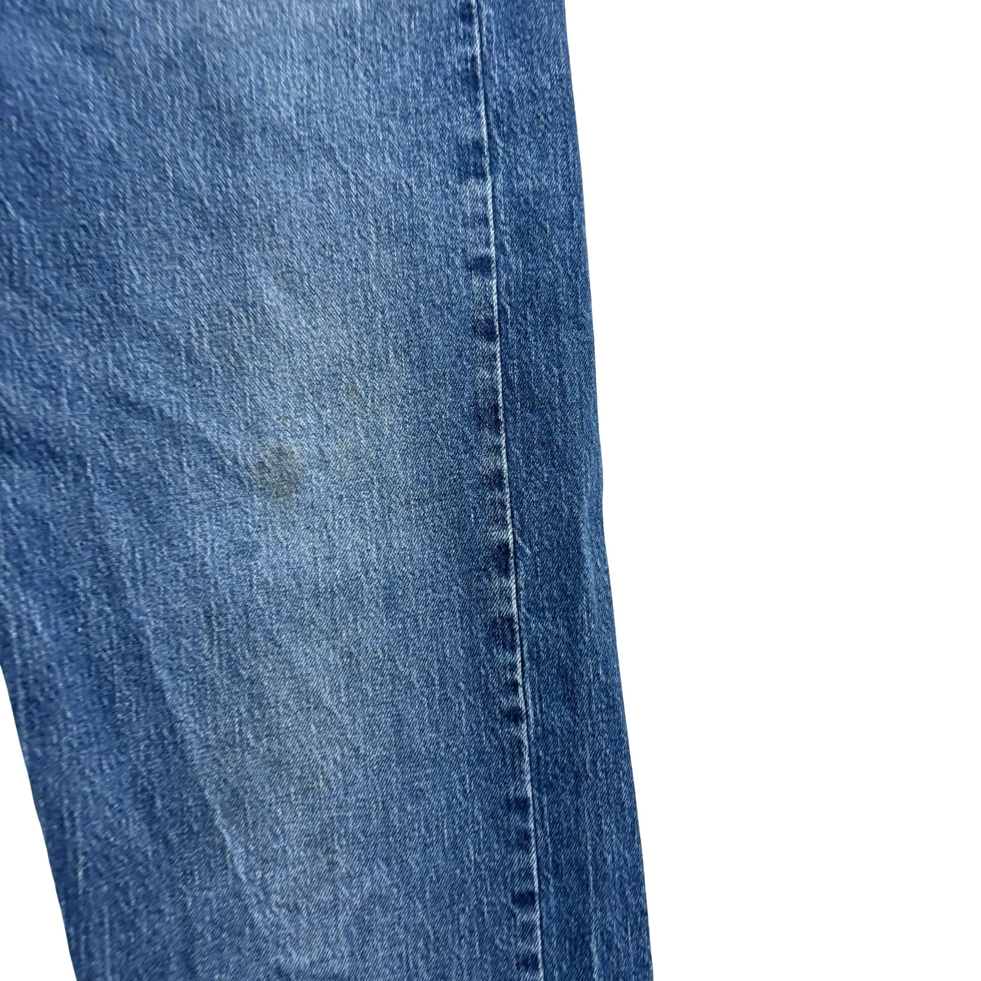 Levis 505 Jeans W34 L31 Mens Mid Blue Regular Straight Fit Stretch Denim (F)