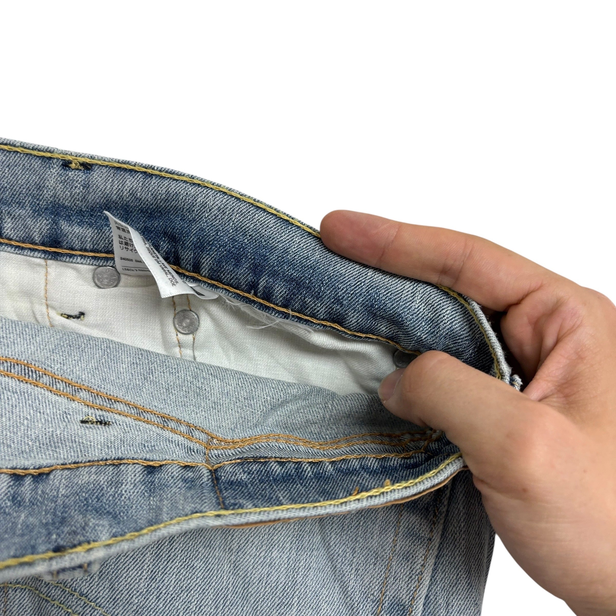 Levis 505 Jeans W40 L32 Mens Light Blue Regular Straight Fit Denim