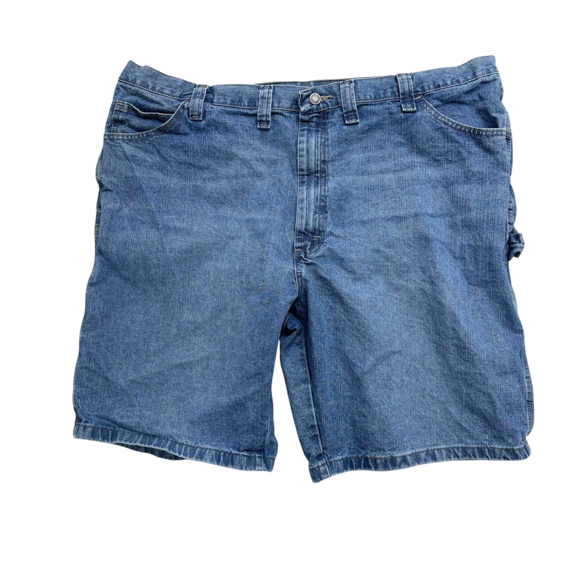 Wrangler Baggy Jorts W44 Mens Light Blue Denim Shorts Relaxed Fit Carpenter (E)