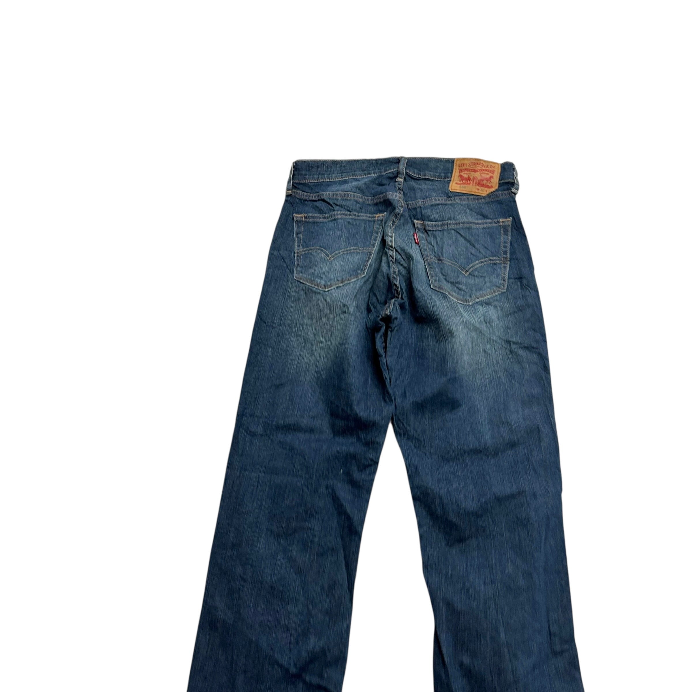 Levis 559 Jeans W31 L32 Mens Dark Blue Relaxed Straight Fit Stretch Denim (E)