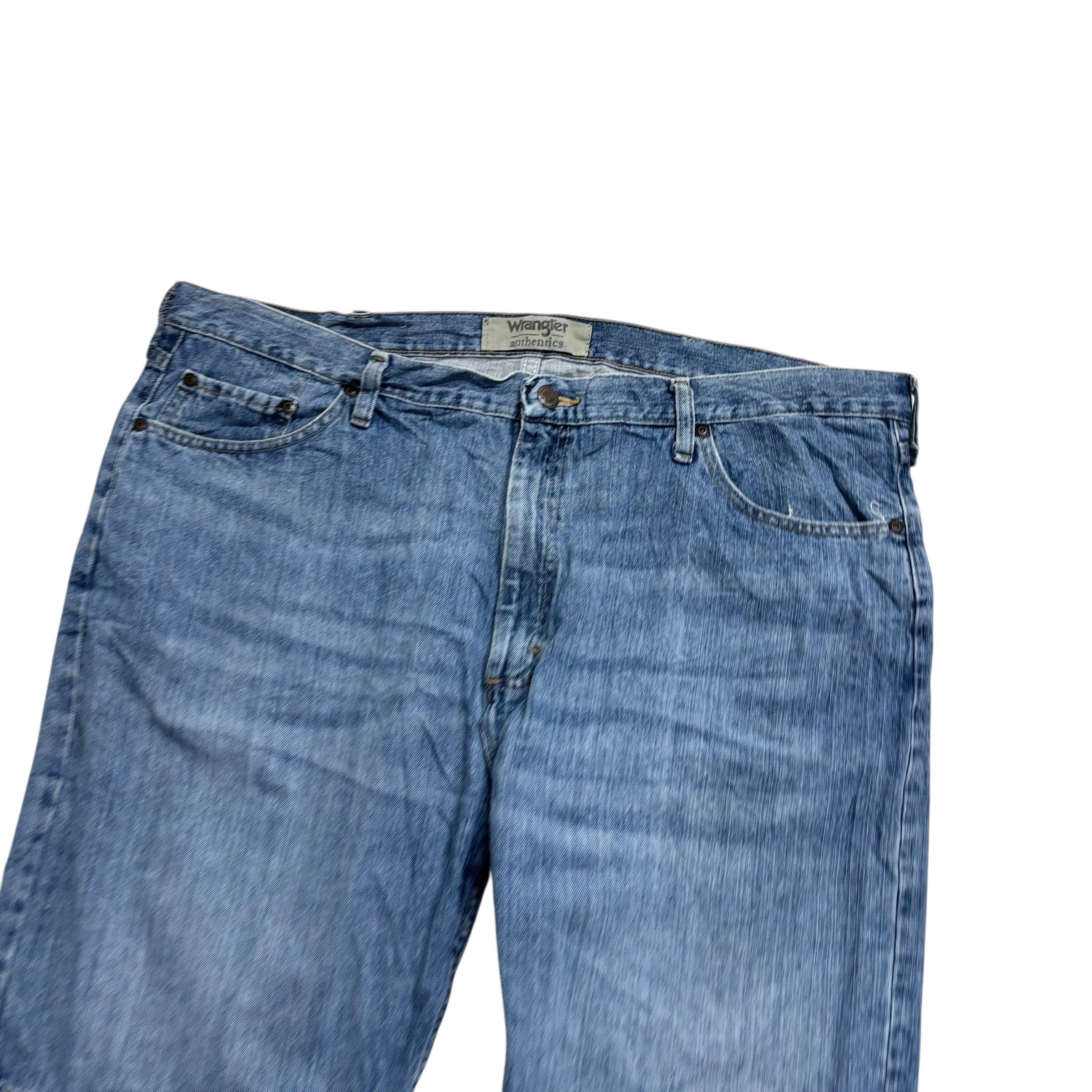 Wrangler Jorts W40 Mens Denim Shorts Mid Blue Regular Fit (E)