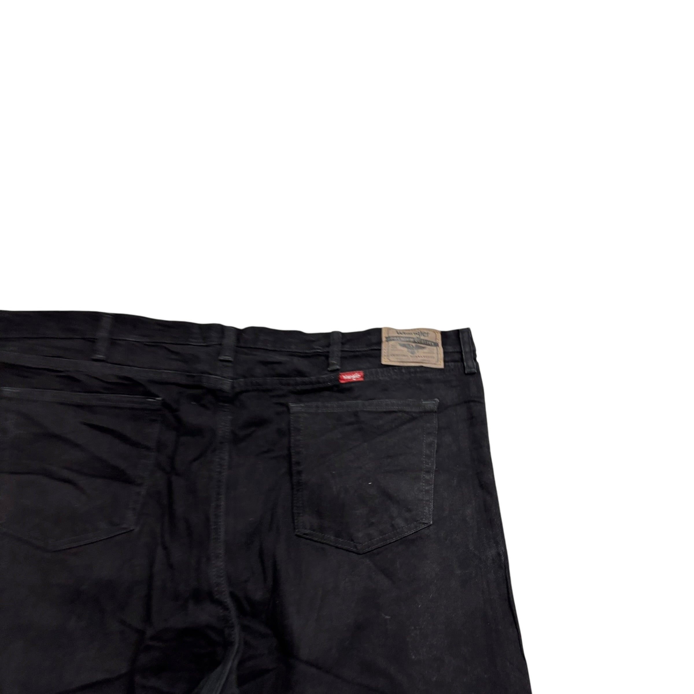 Wrangler Jeans W46 L32 Mens Black Relaxed Straight Fit Baggy Denim (E)
