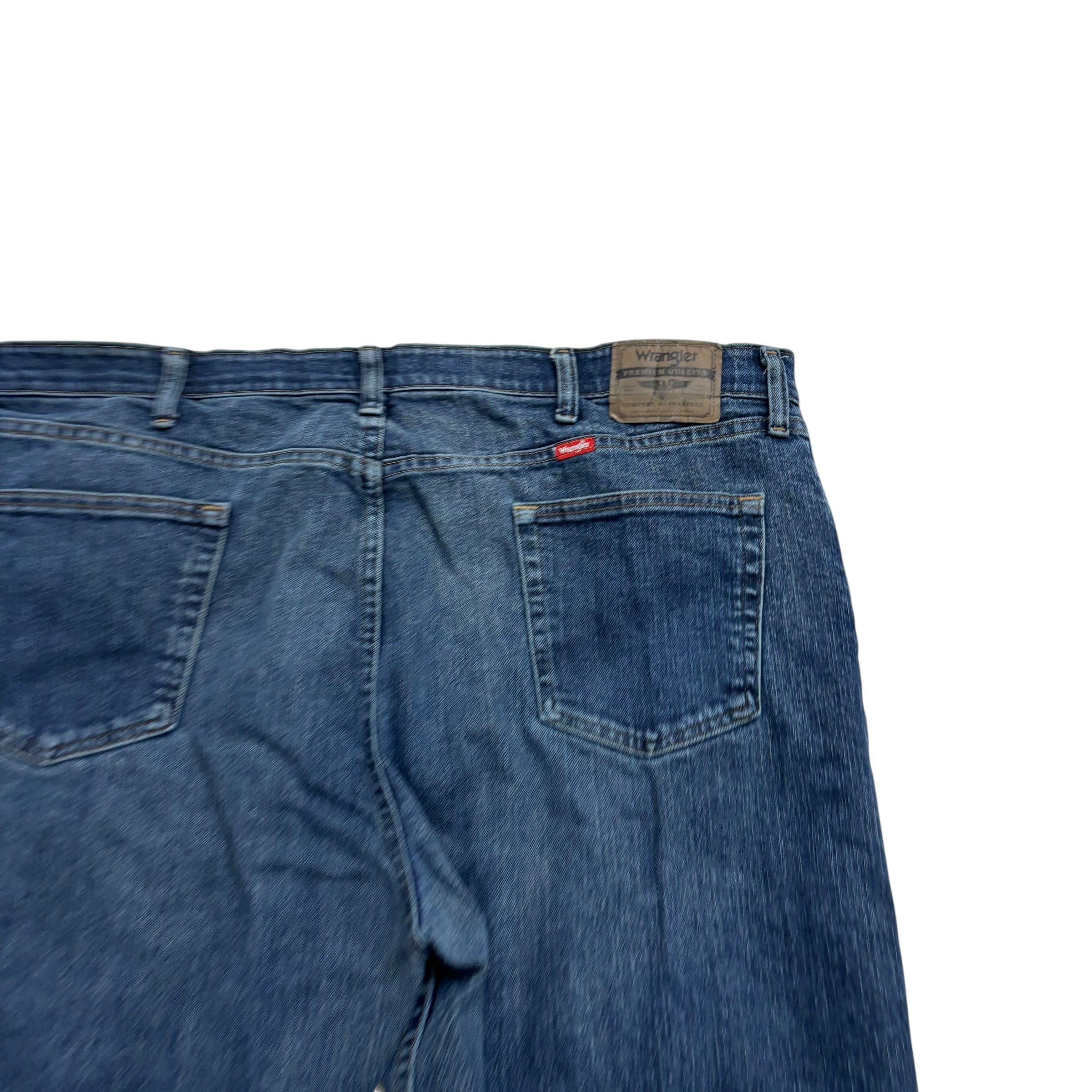 Wrangler Jeans W42 L30 Mens Dark Blue Regular Straight Fit Stretch Denim