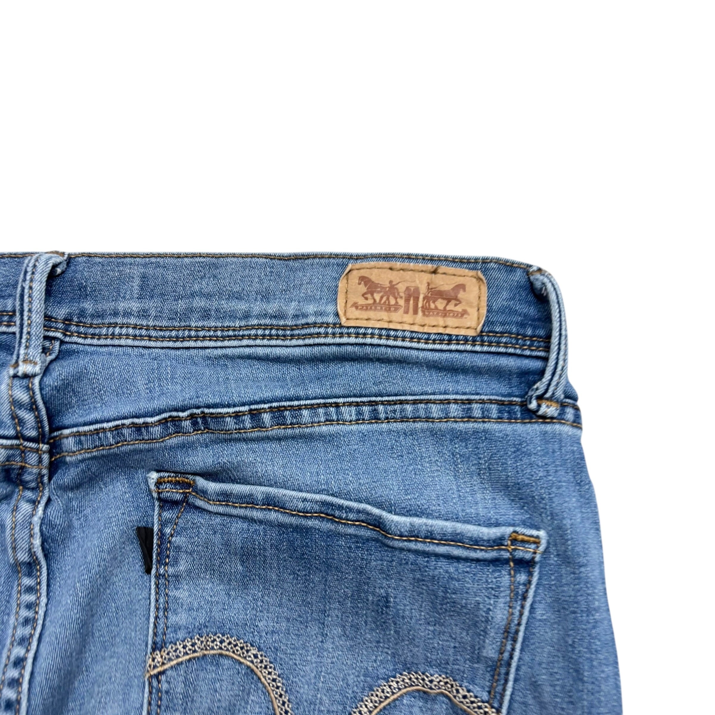 Levis 512 Jeans W32 L32 Womens Mid Blue Regular Straight Stretch Vintage Denim