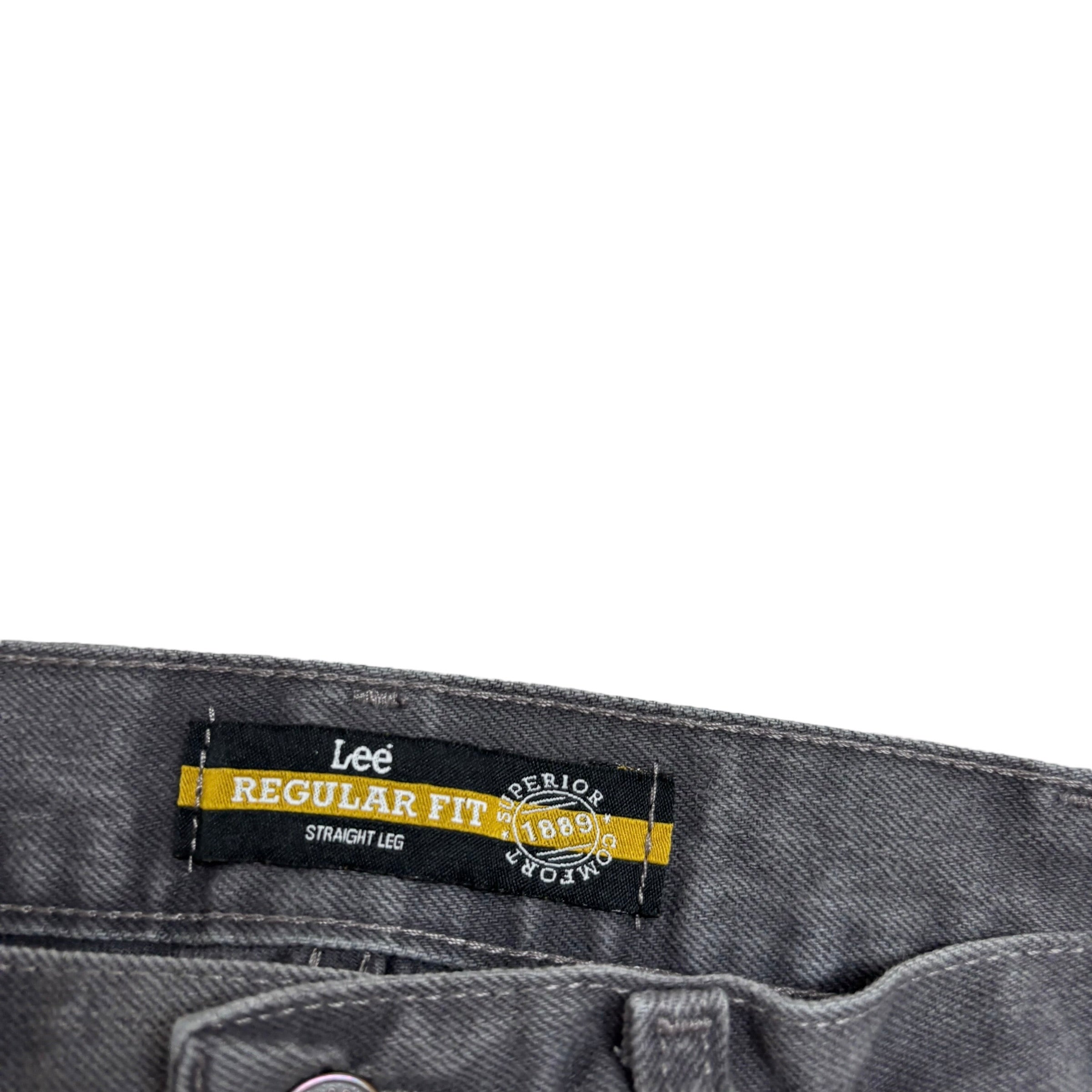 Lee Jeans W36 L30 Mens Grey Regular Straight Fit Vintage Denim (E)