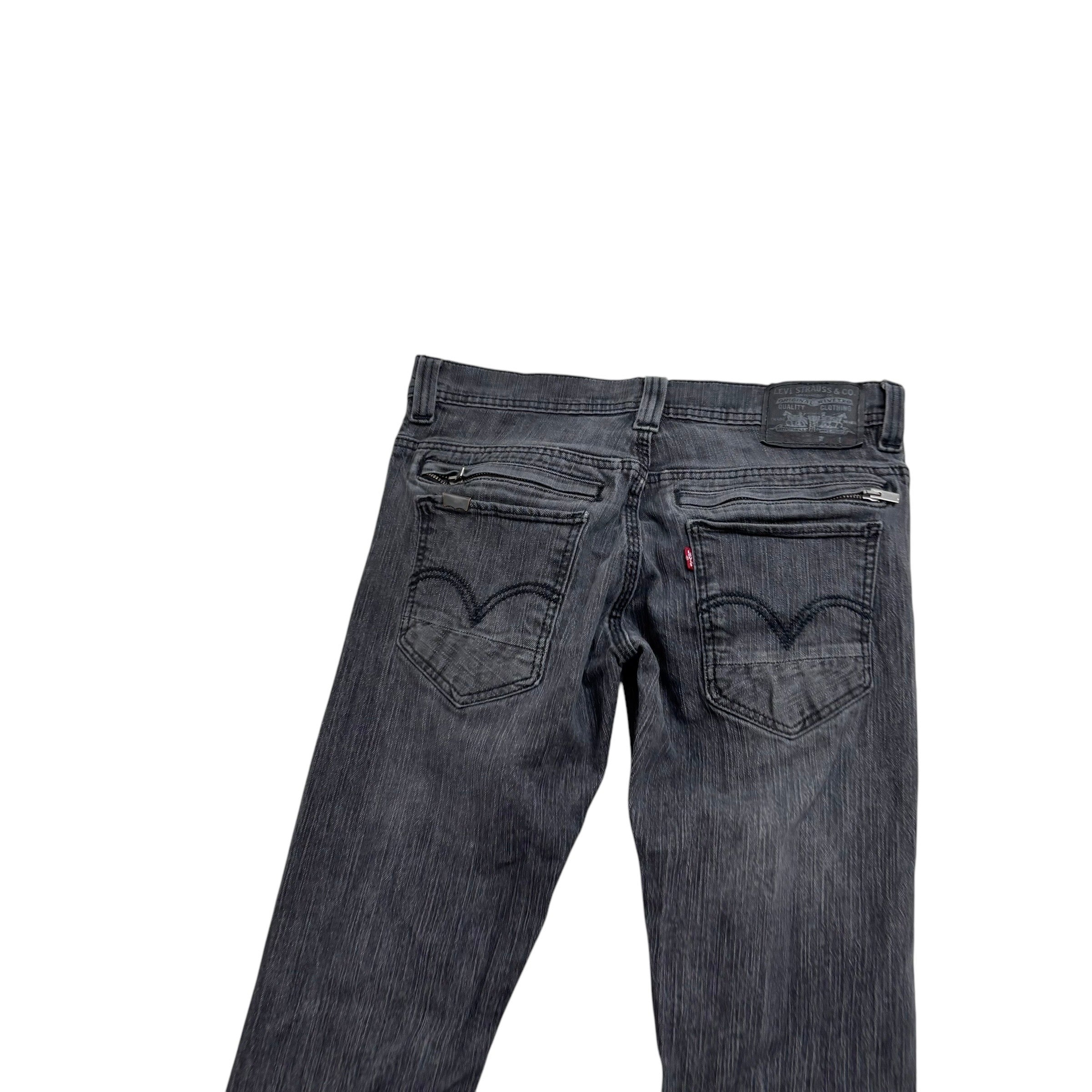 Levis 511 Jeans W32 L34 Mens Grey Slim Fit Stretch Vintage Denim (E)