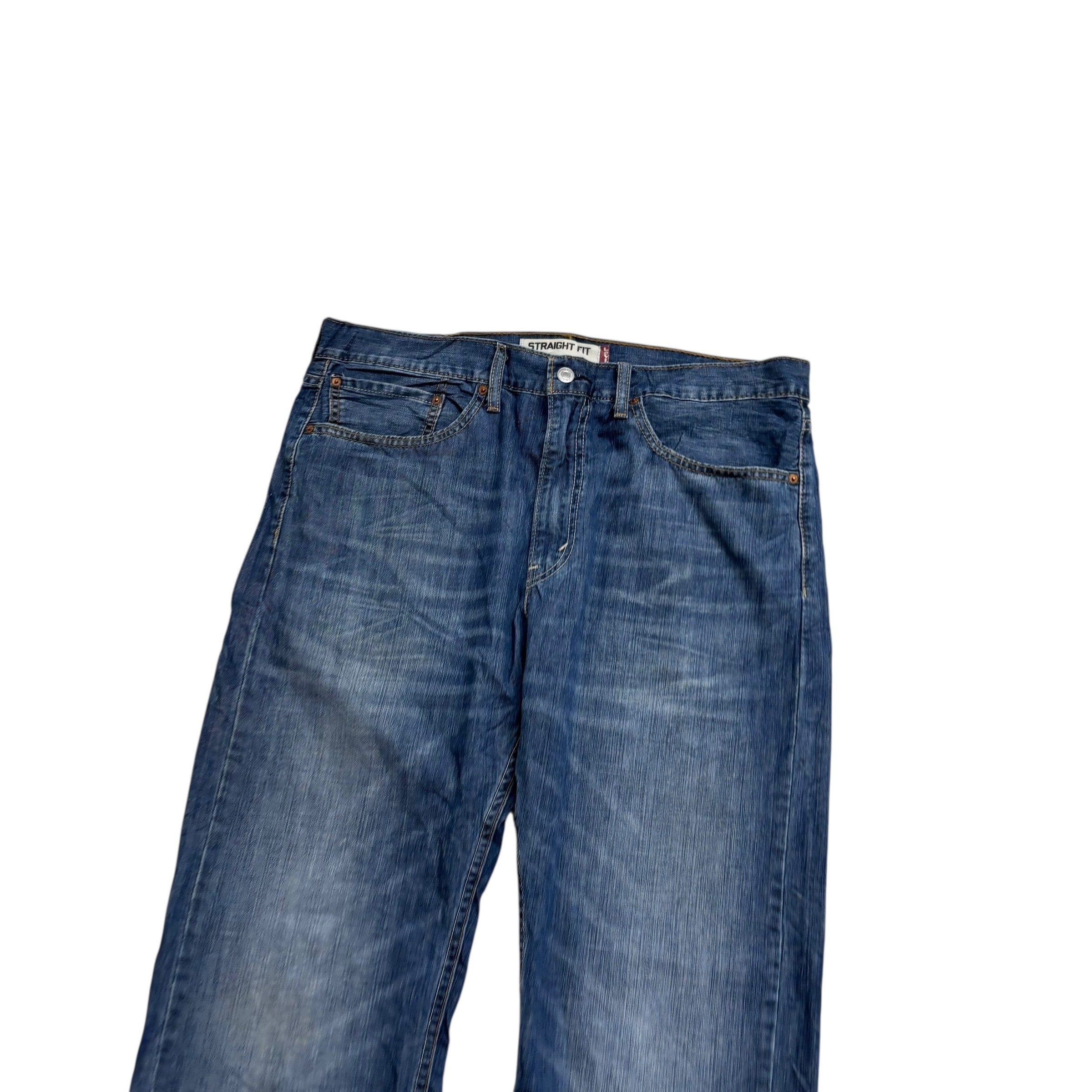 Levis 505 Jeans W36 L32 Mens Mid Blue Regular Straight Fit Vintage Denim