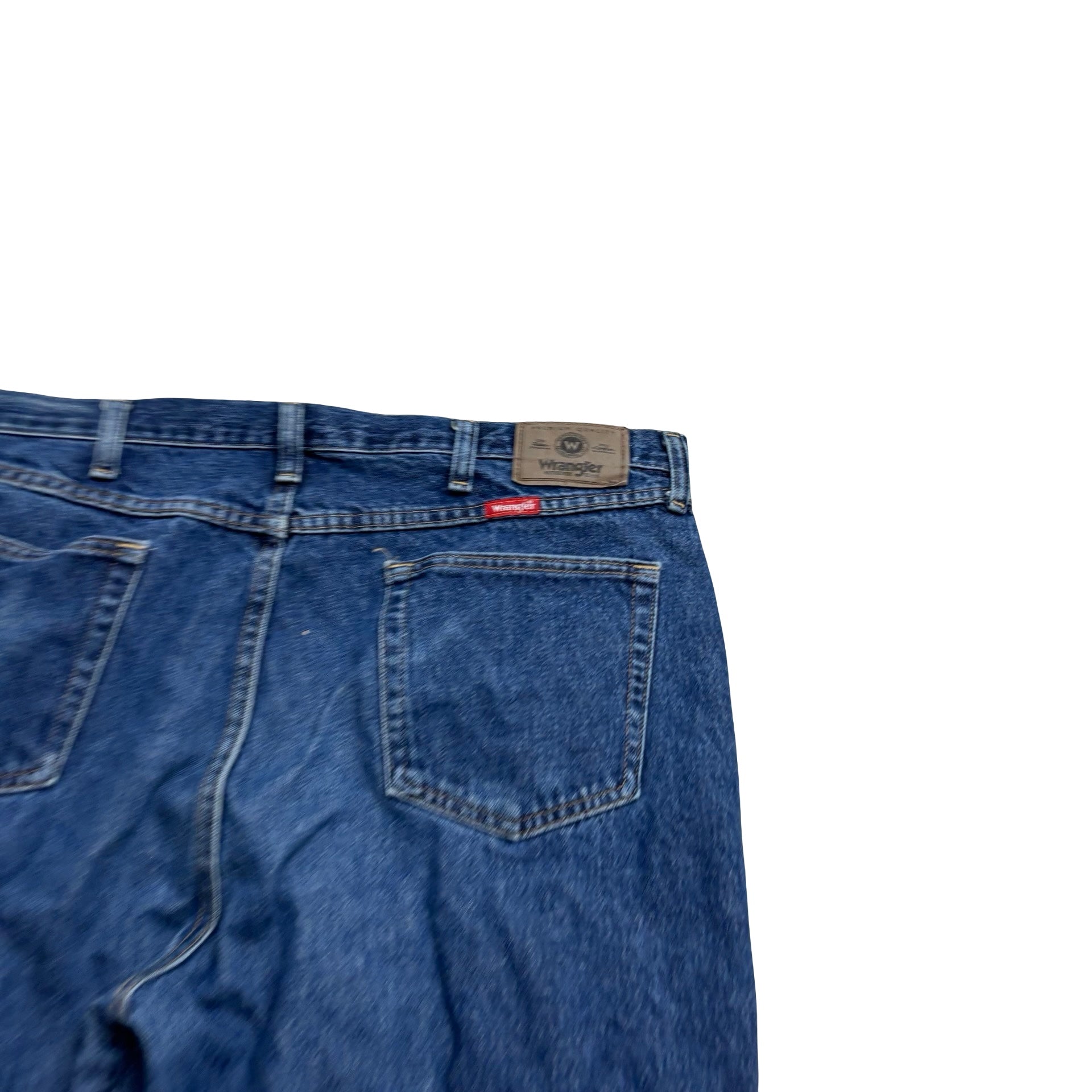 Wrangler Jeans W40 L30 Mens Mid Blue Regular Straight Fit Denim (E)