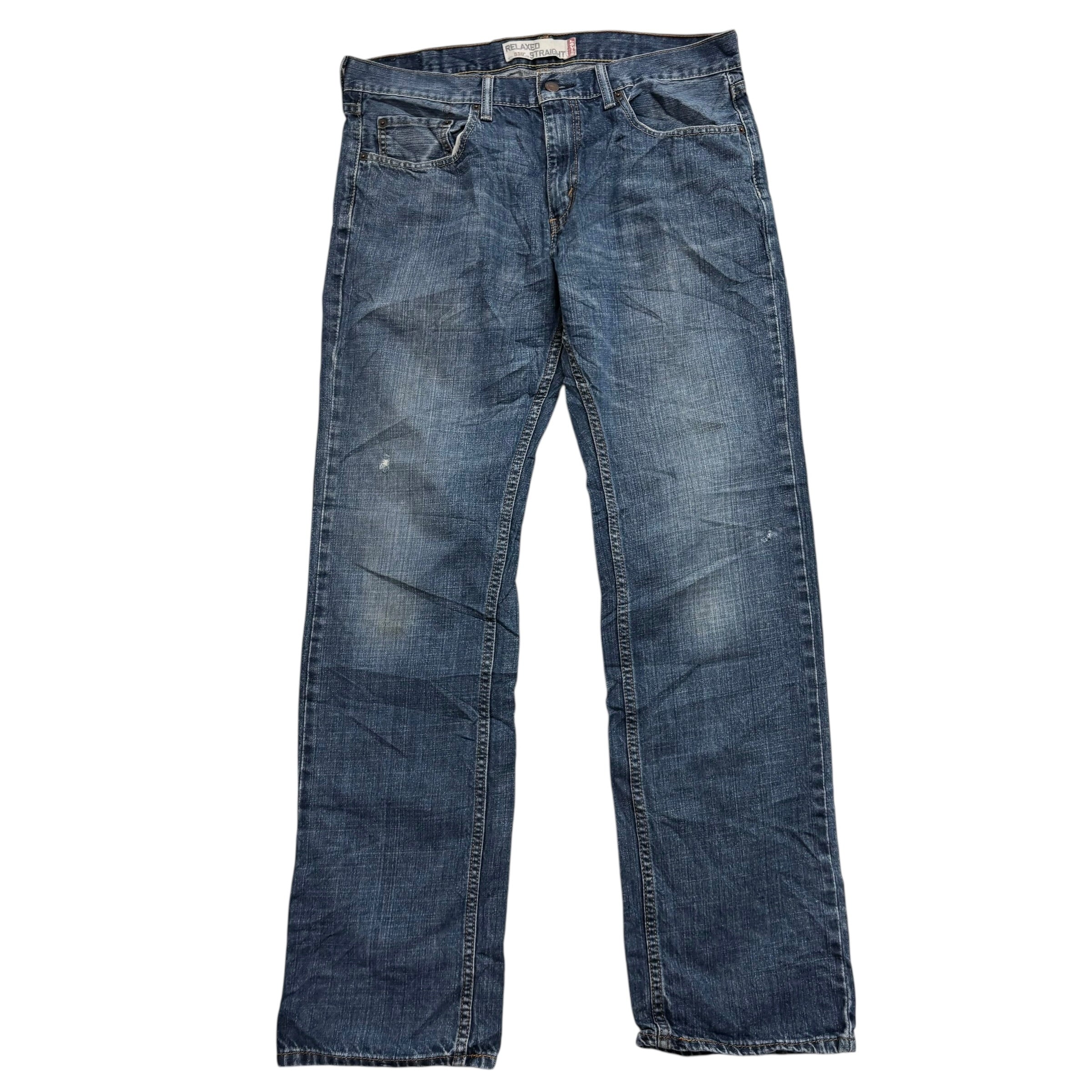 Levis 559 Jeans W34 L34 Mens Mid Blue Baggy Relaxed Straight Fit Vintage