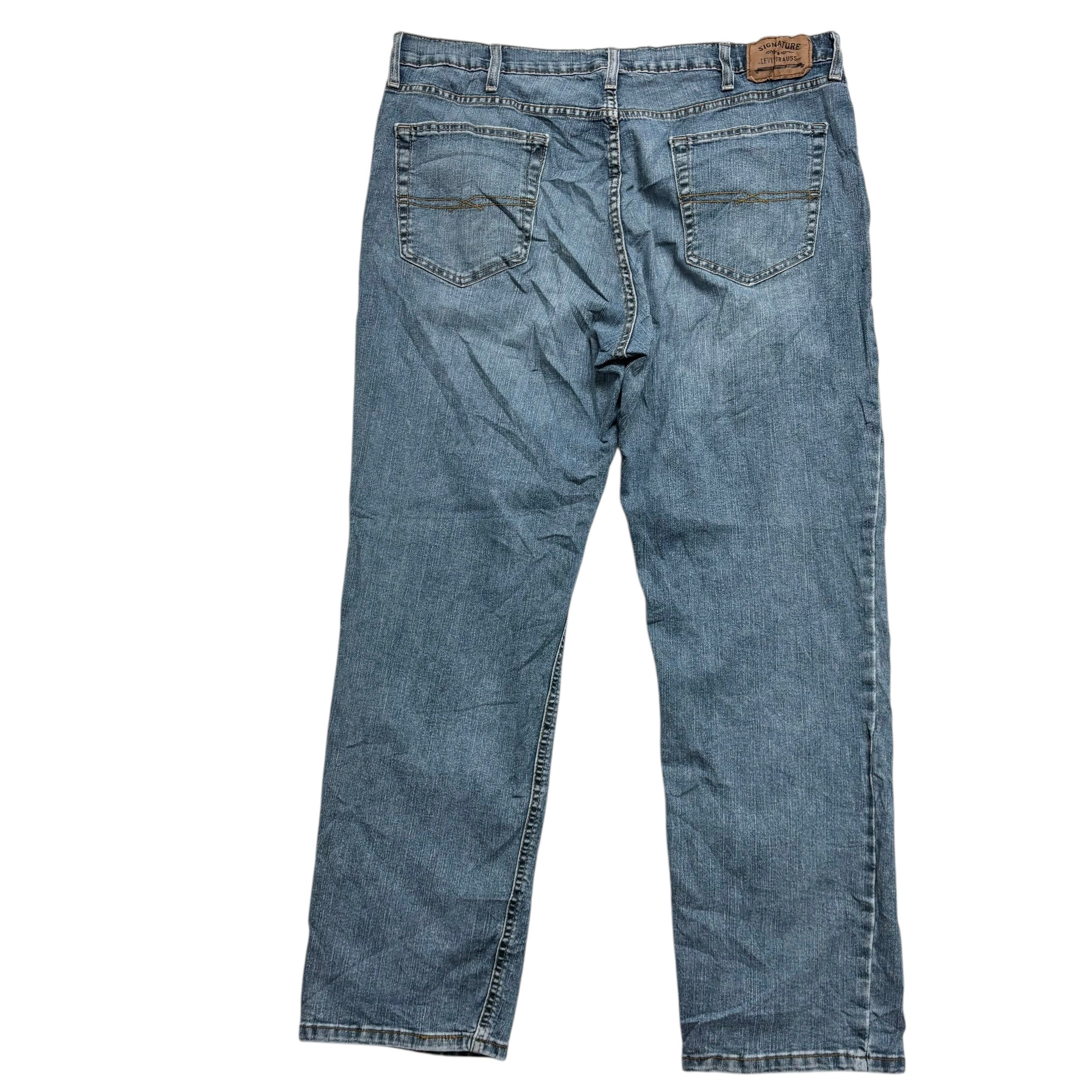Levis Signature Jeans W40 L32 Mens Blue Athletic Tapered Fit Stretch Denim