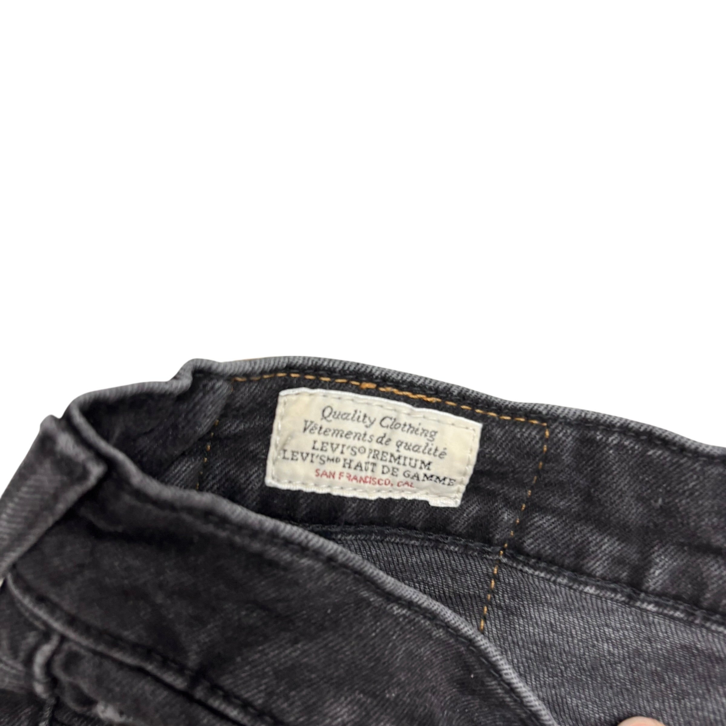 Levis 510 Jeans W32 L31 Mens Black Skinny Fit Stretch Premium Denim (E)