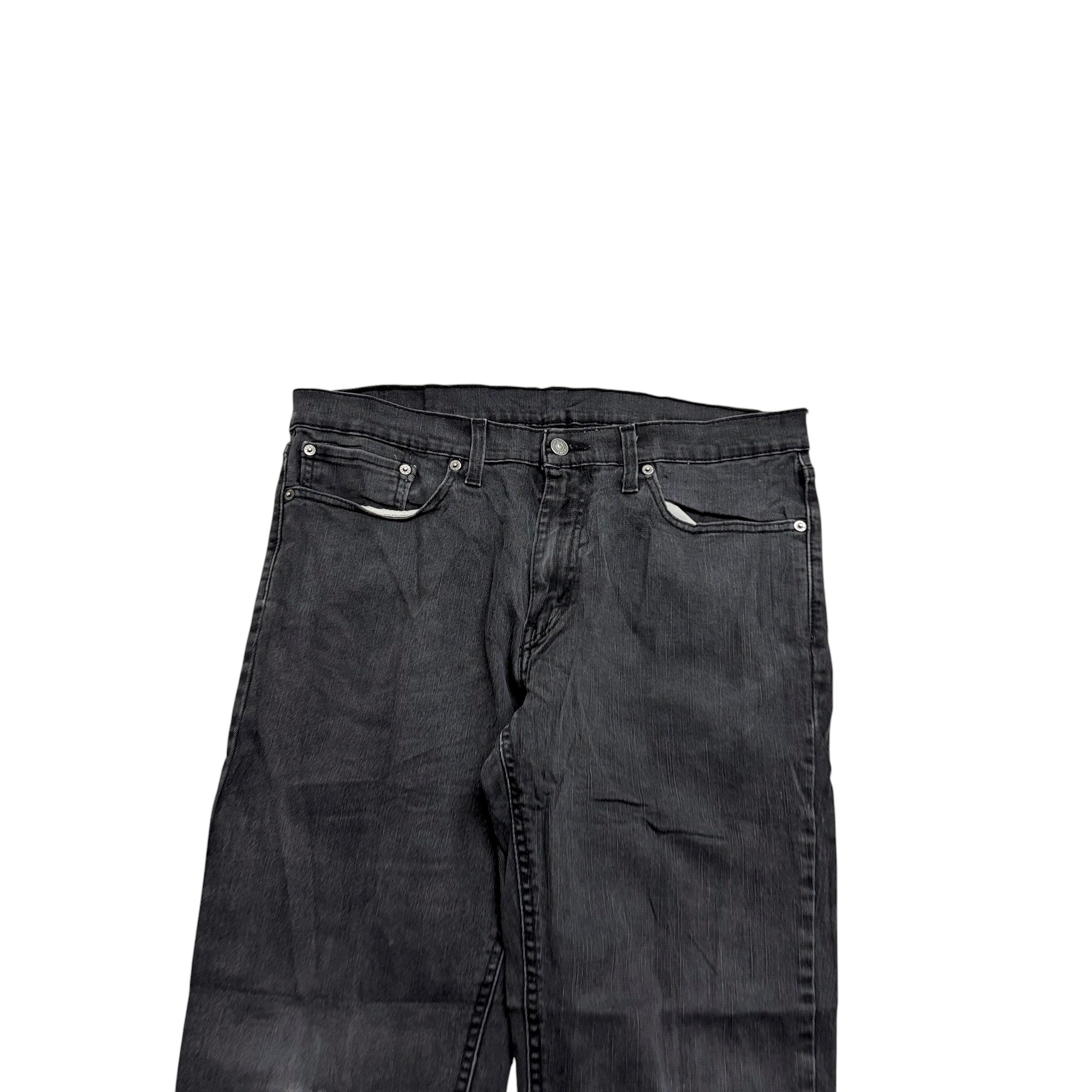 Levis 541 Jeans W34 L30 Mens Black Athletic Tapered Fit Stretch Denim (F)