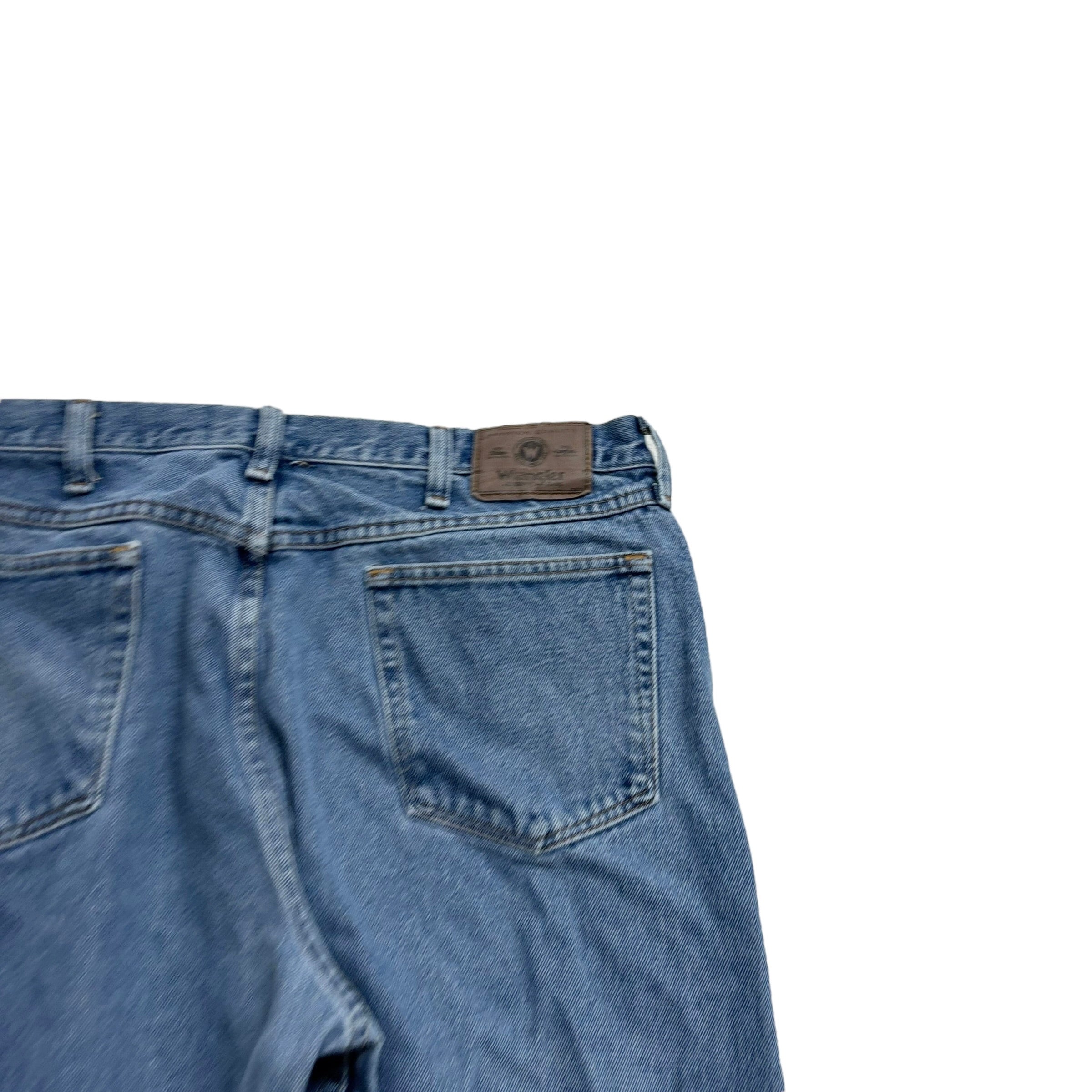 Wrangler Jeans W37 L30 Mens Mid Blue Relaxed Straight Fit Vintage Denim (E)